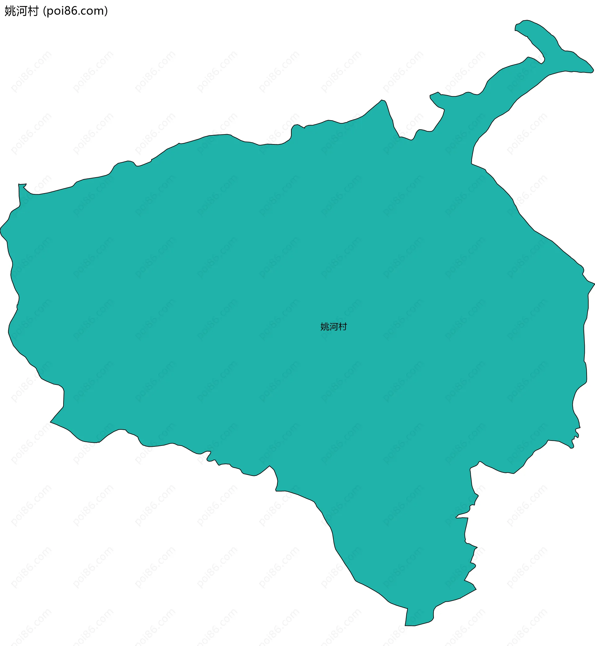 姚河村边界地图