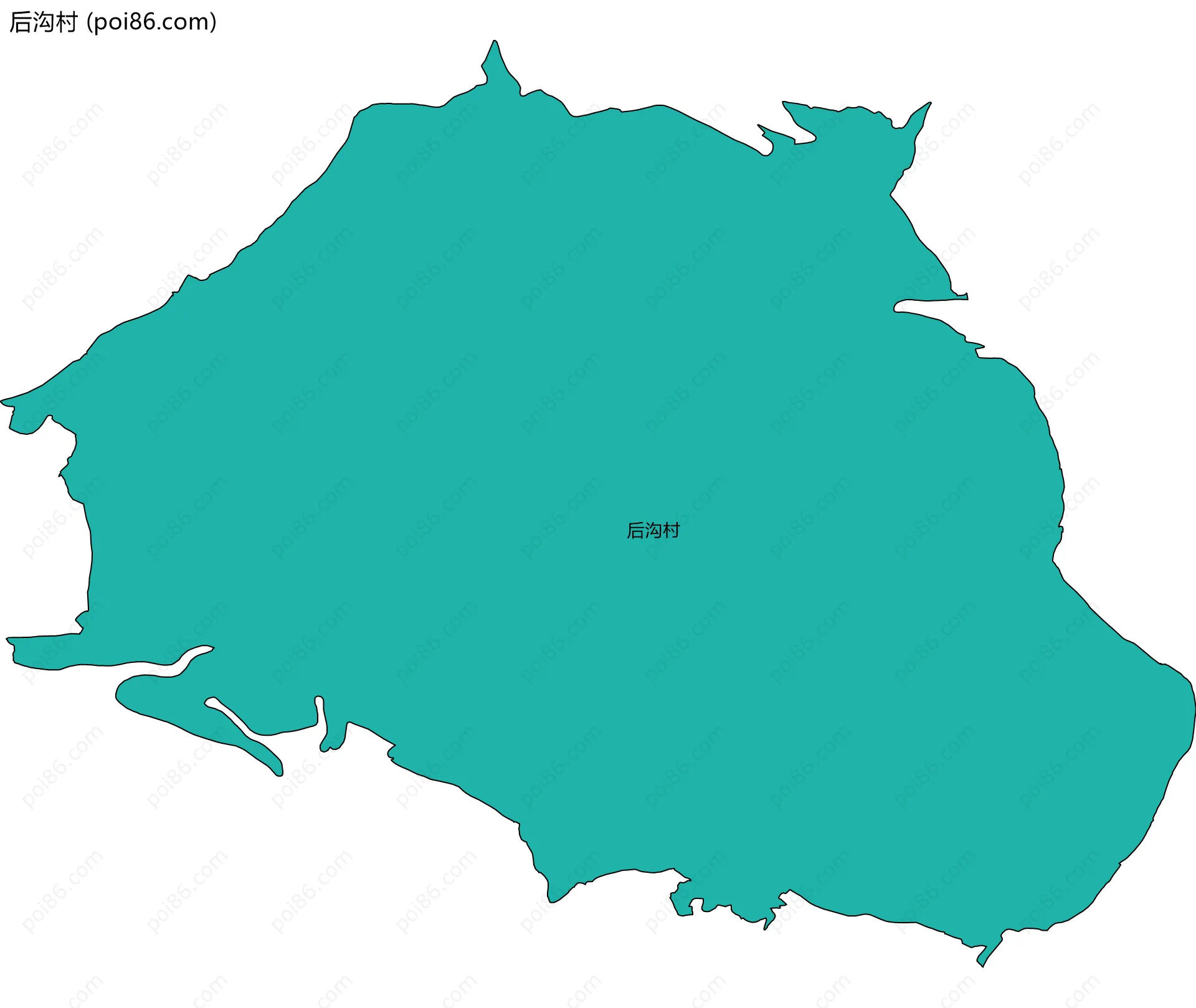 后沟村边界地图