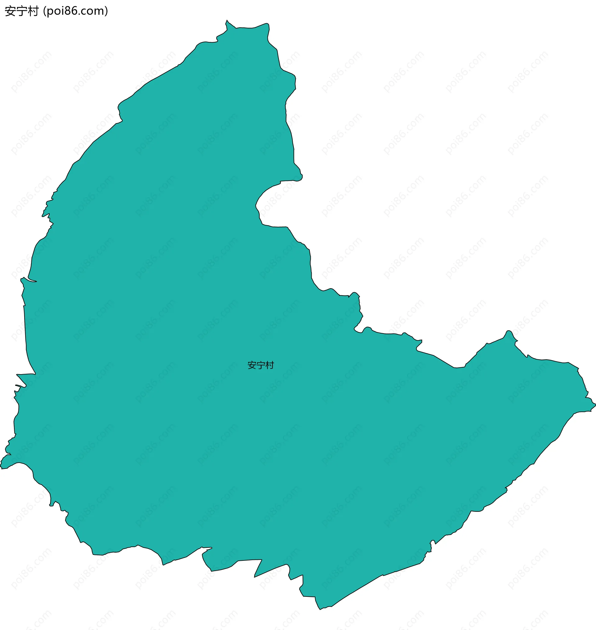 安宁村边界地图