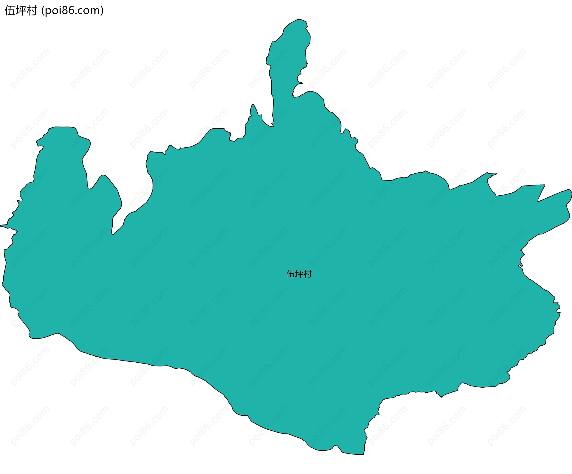 伍坪村边界地图