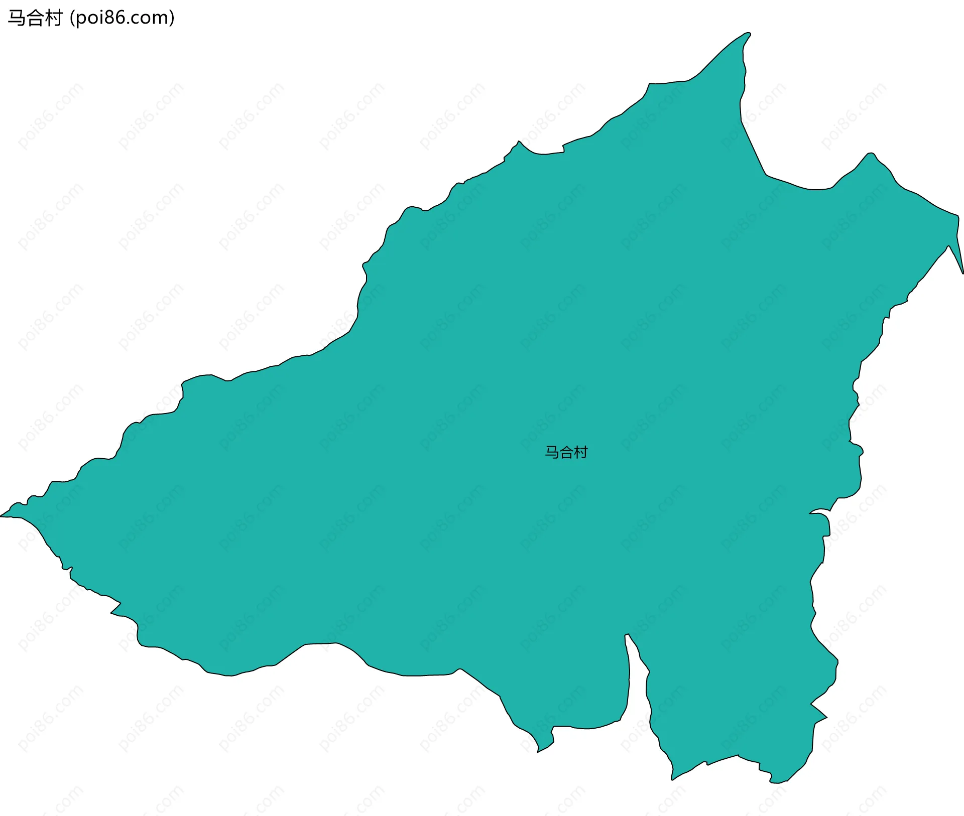 马合村边界地图