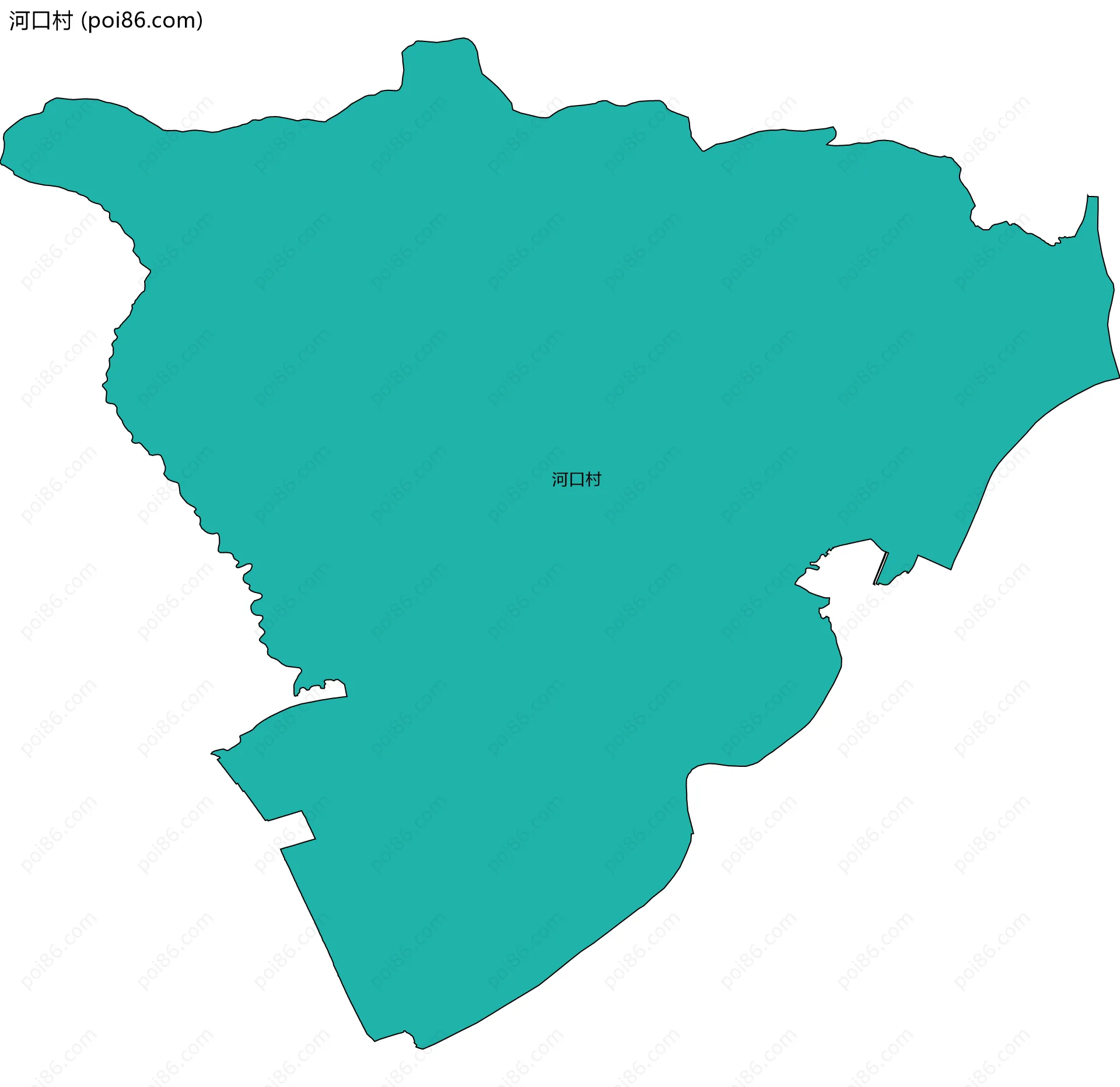 河口村边界地图