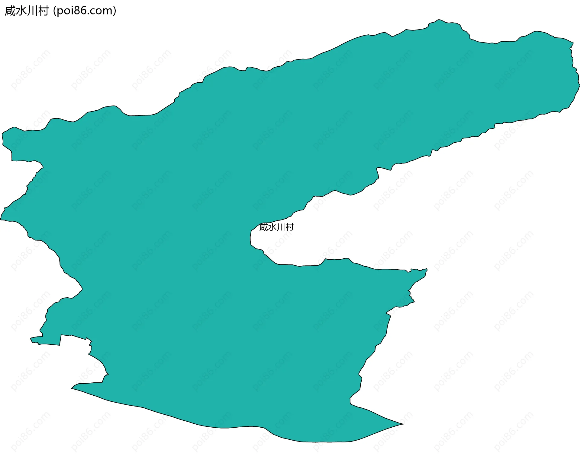 咸水川村边界地图
