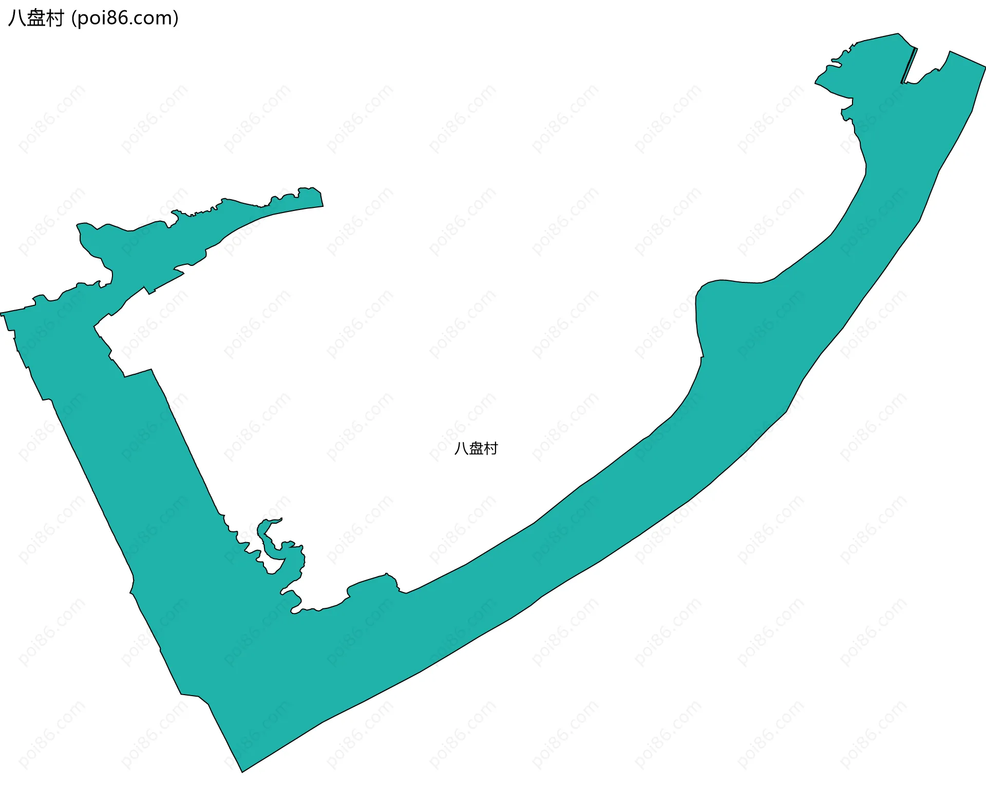 八盘村边界地图