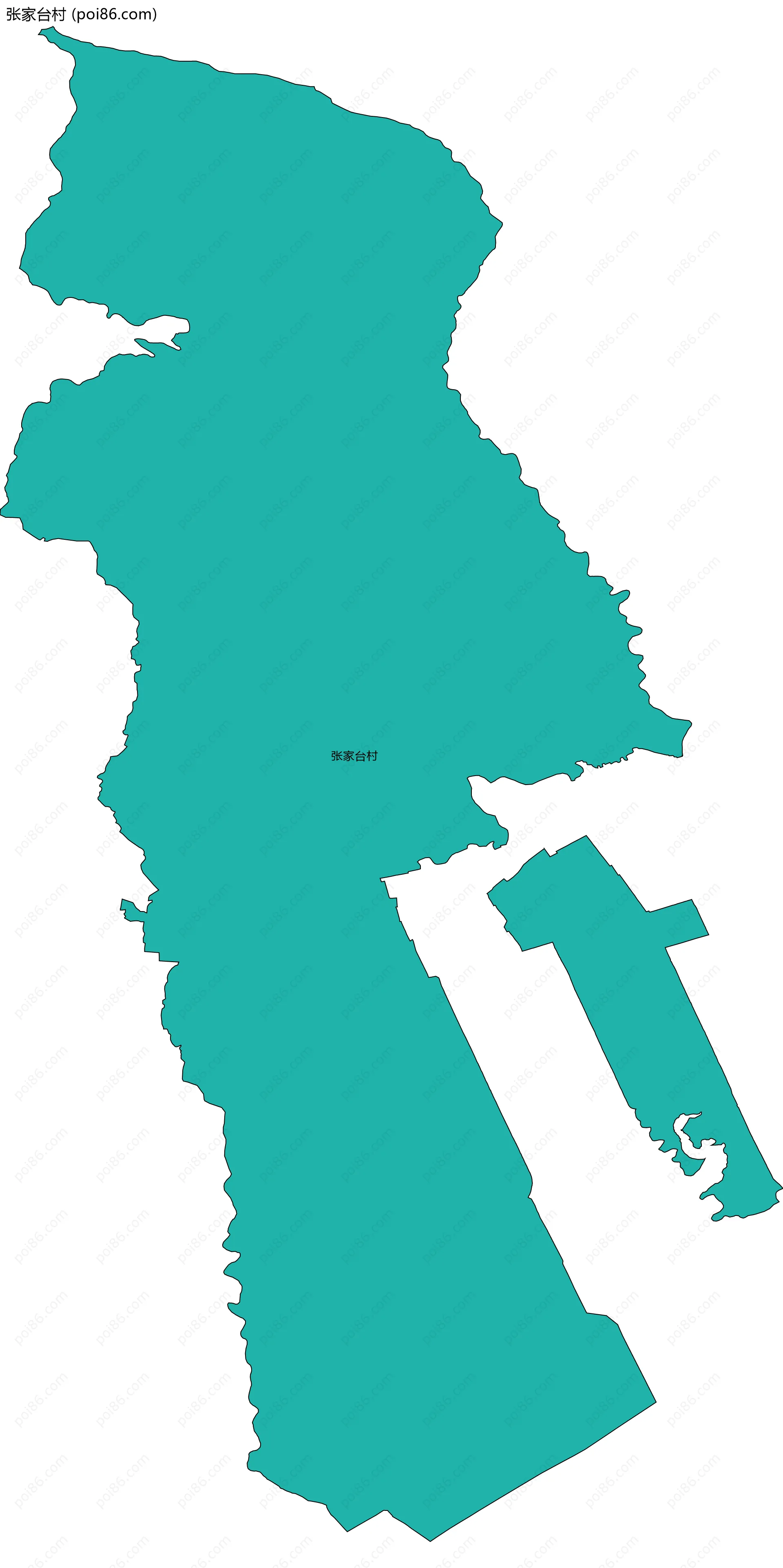 张家台村边界地图