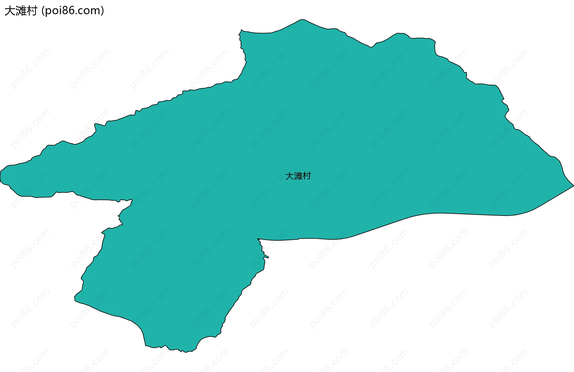 大滩村边界地图