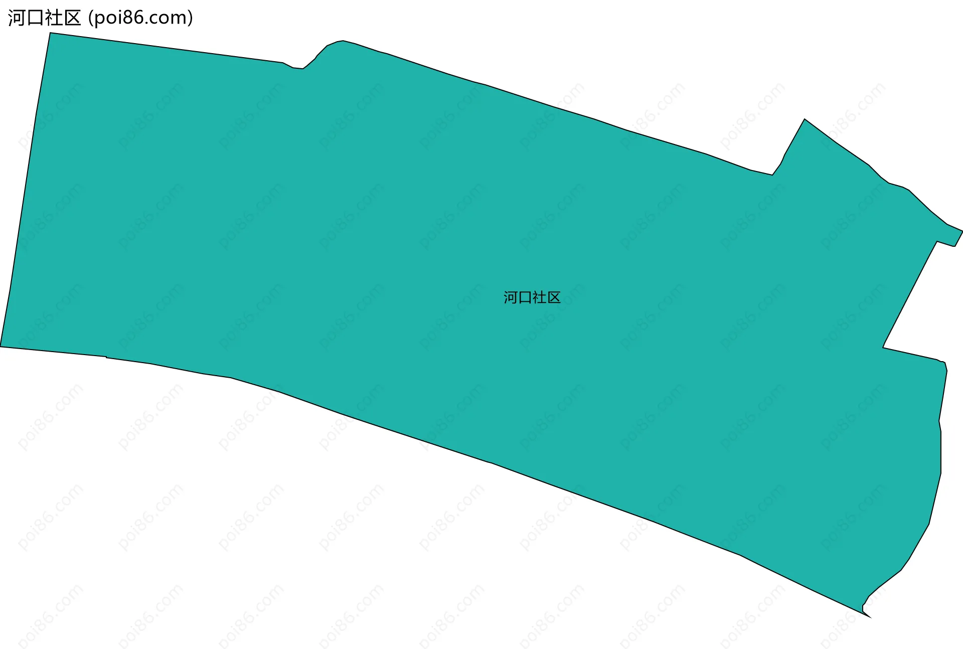 河口社区边界地图