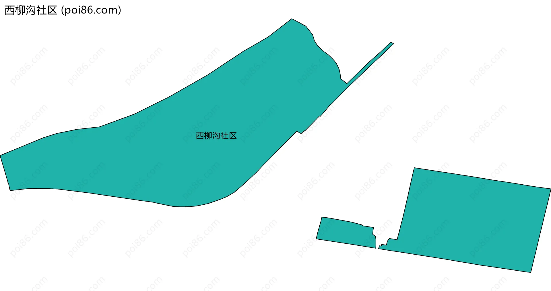 西柳沟社区边界地图