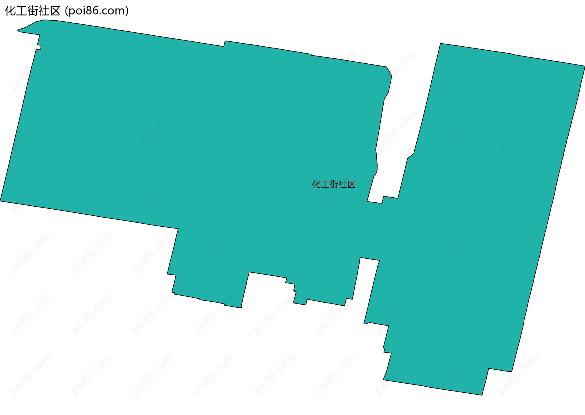 化工街社区边界地图