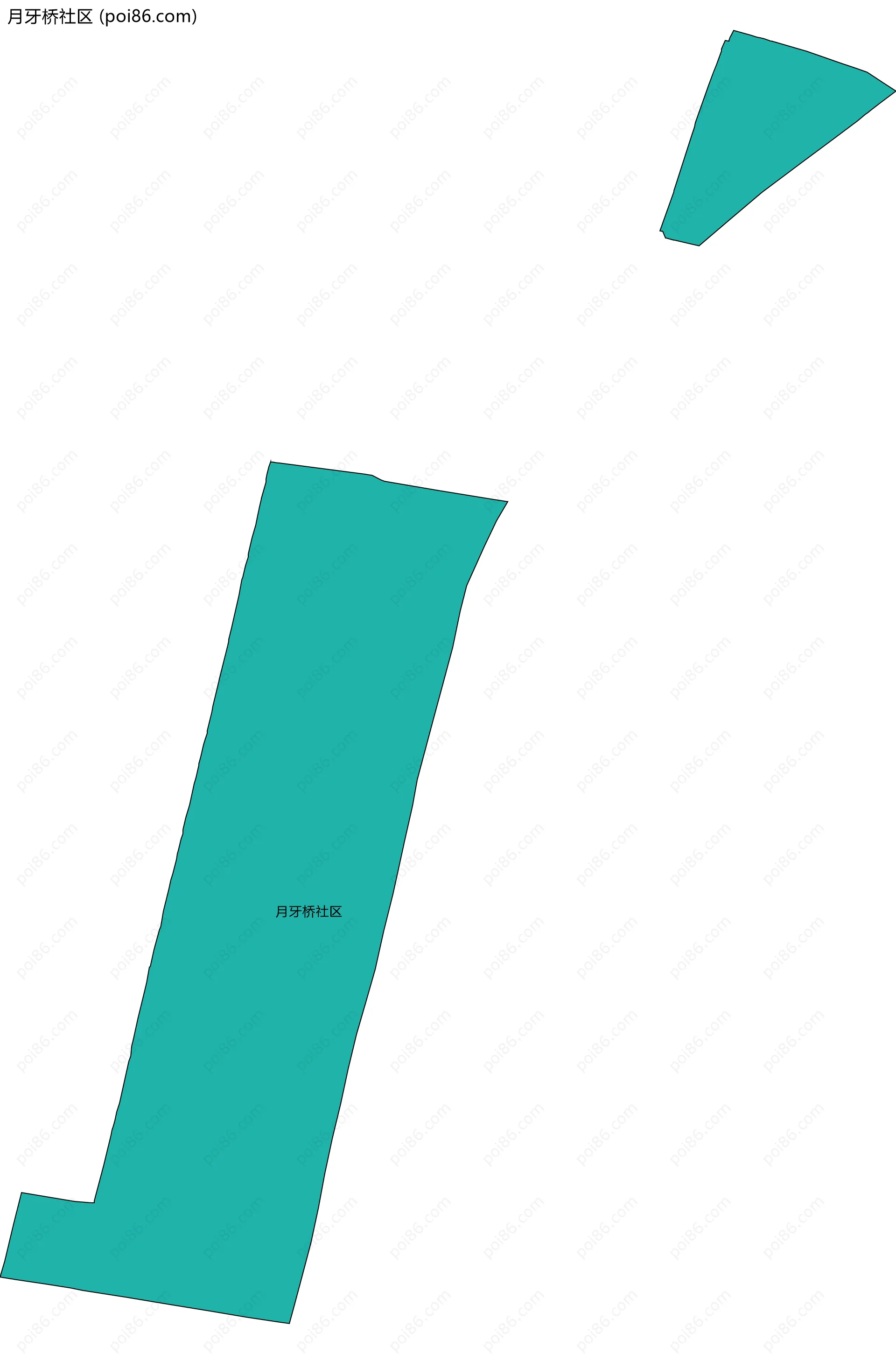 月牙桥社区边界地图