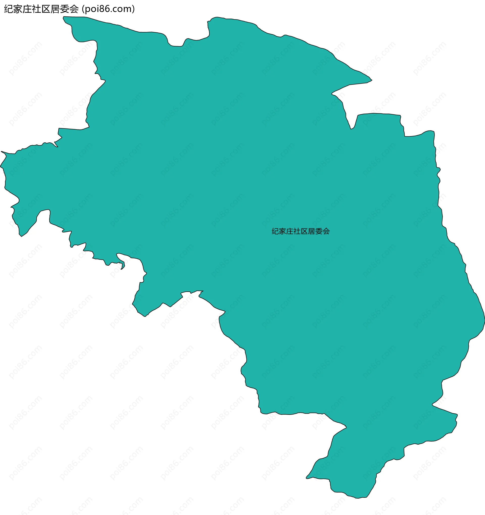 纪家庄社区居委会边界地图