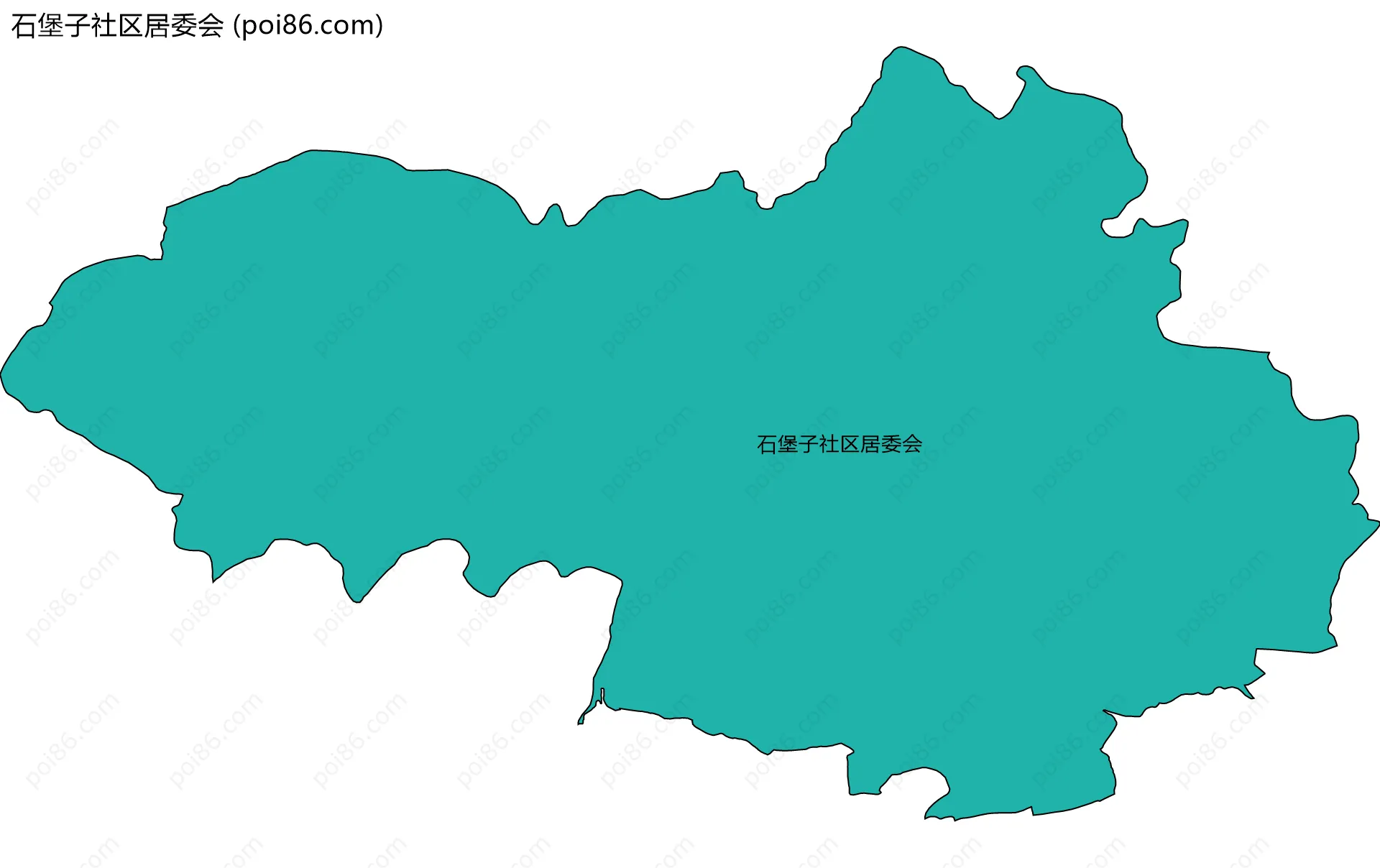 石堡子社区居委会边界地图