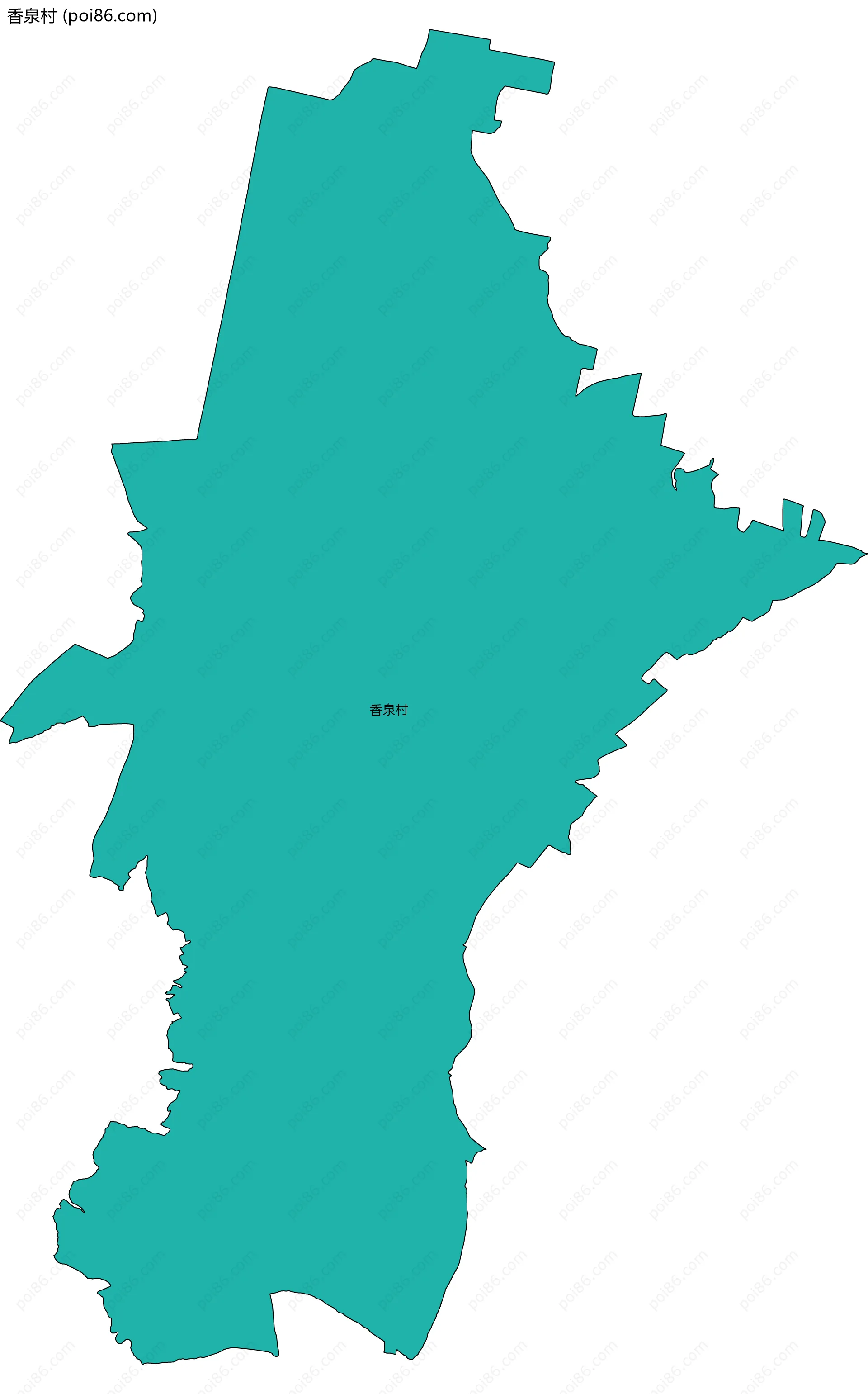 香泉村边界地图