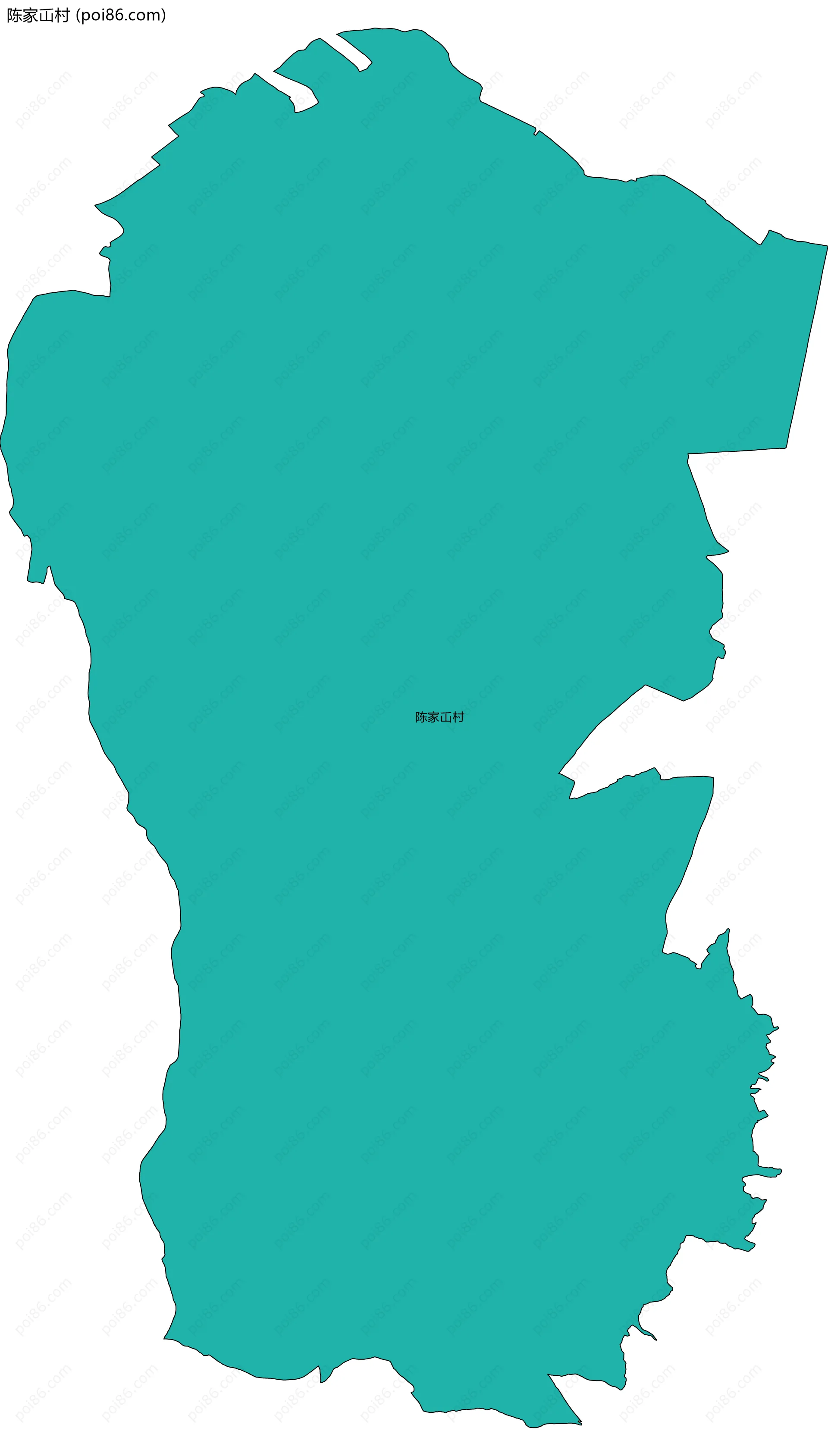 陈家屲村边界地图