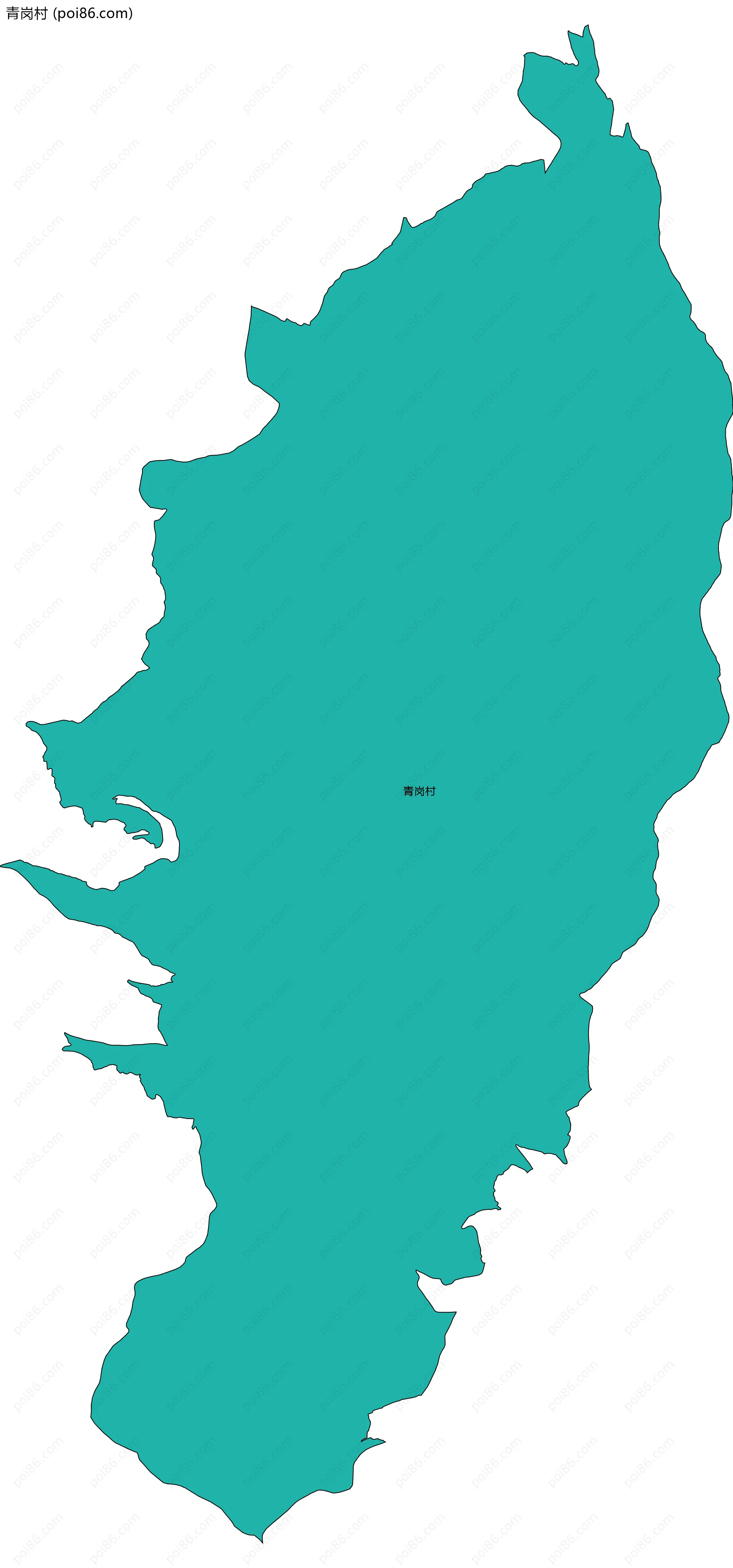 青岗村边界地图