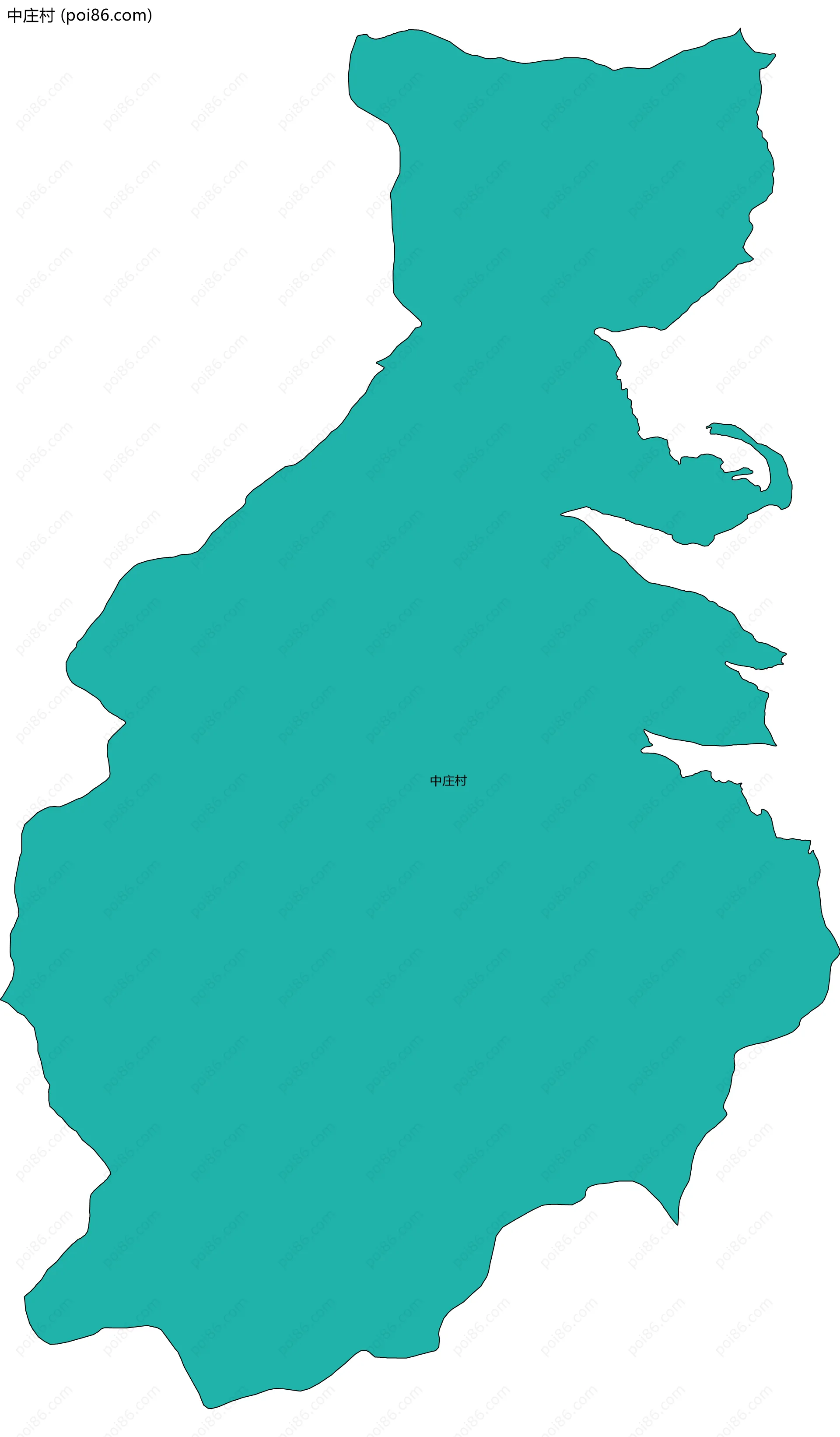 中庄村边界地图