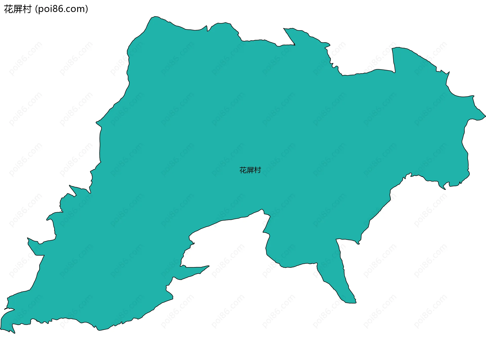 花屏村边界地图
