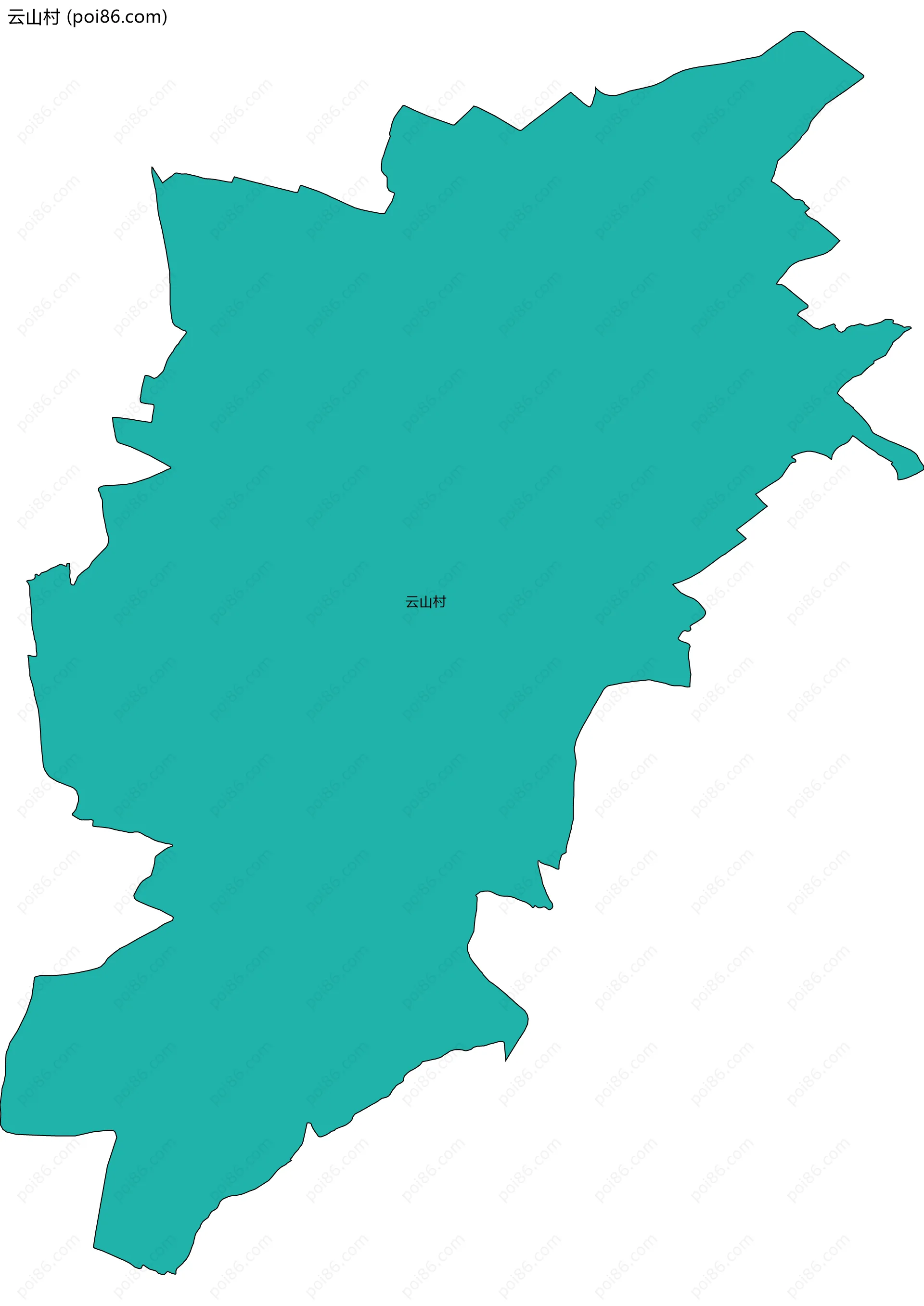 云山村边界地图