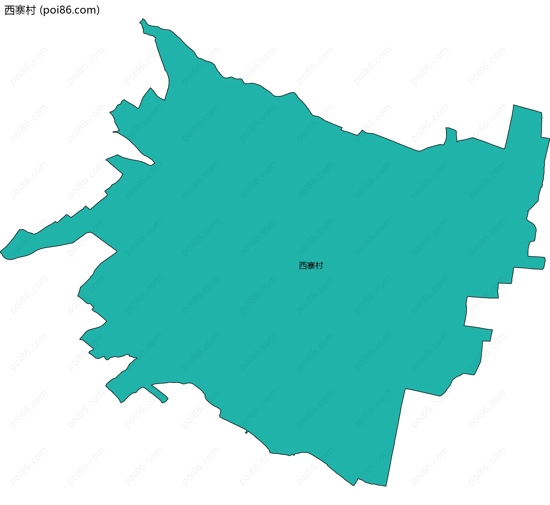 西寨村边界地图