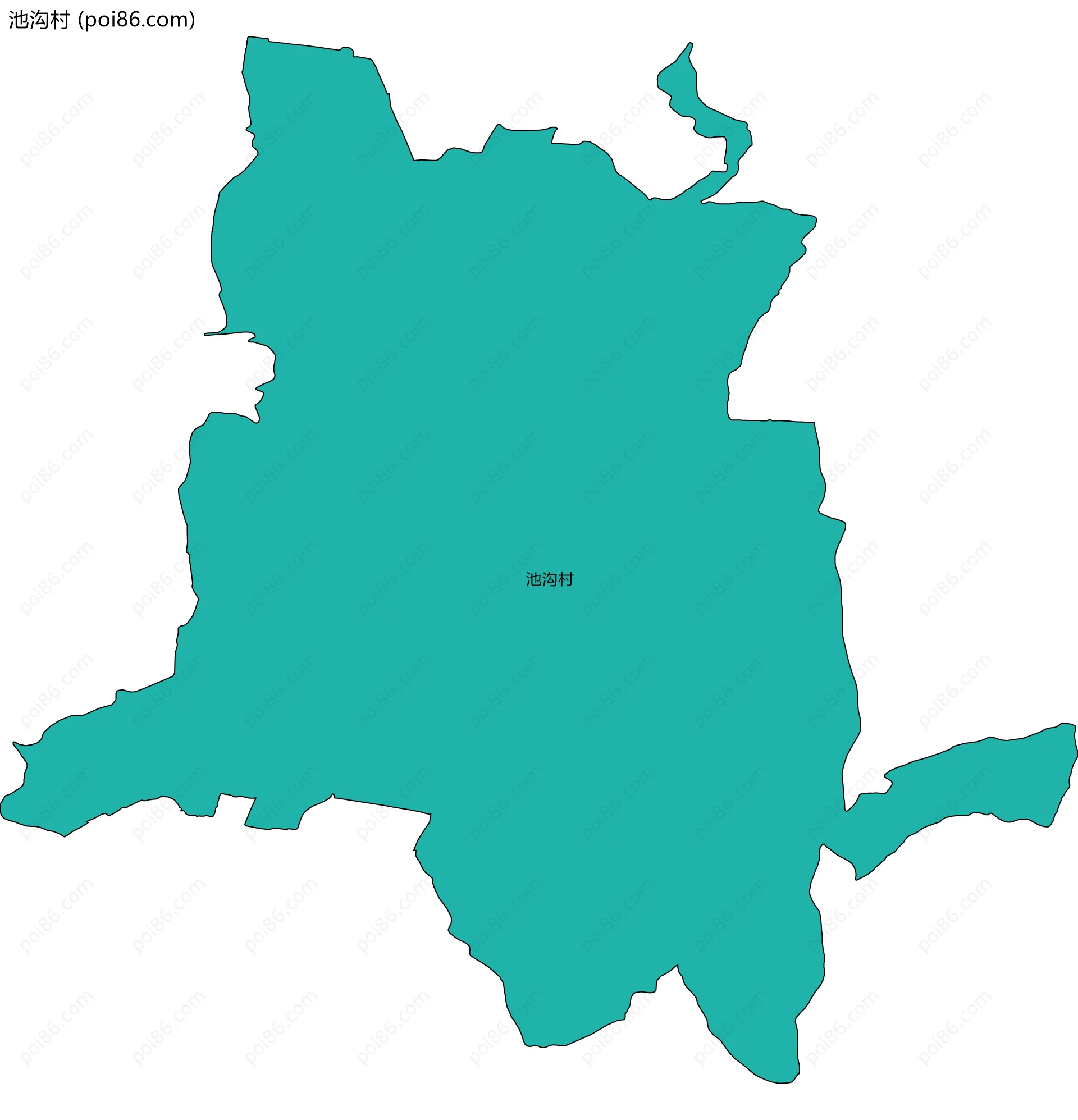 池沟村边界地图