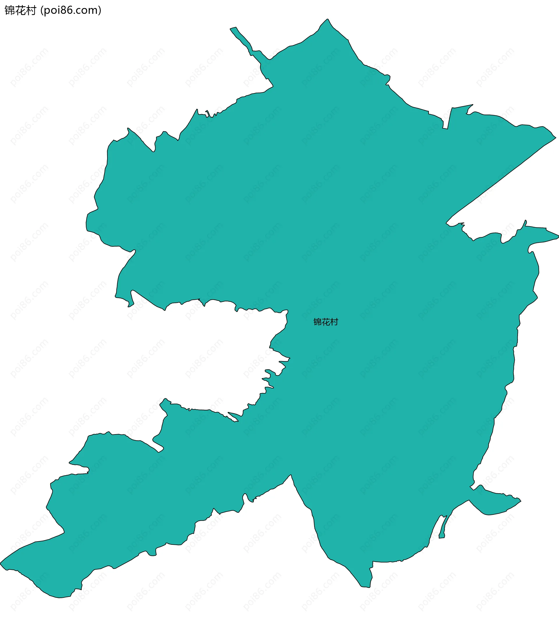 锦花村边界地图