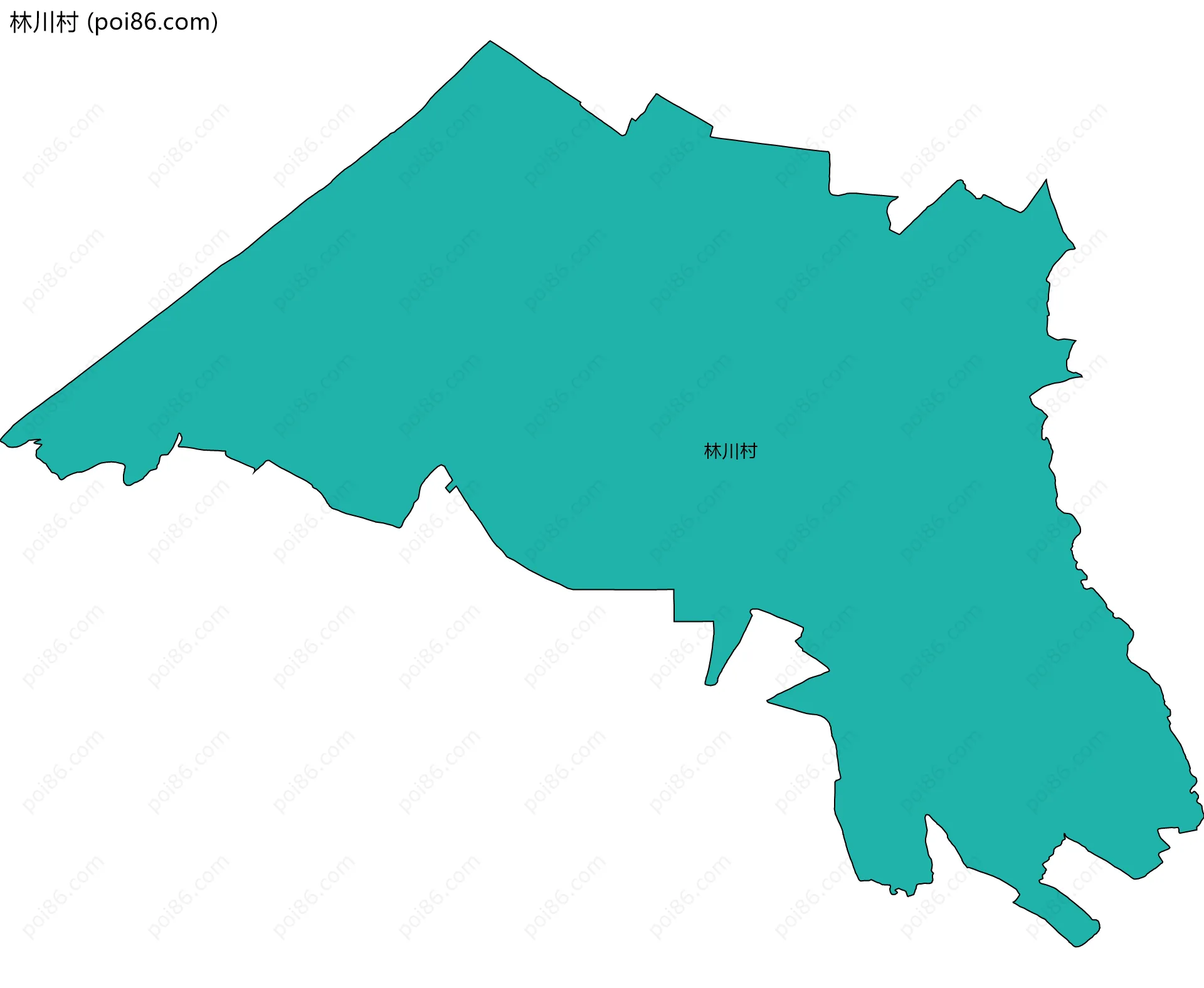 林川村边界地图