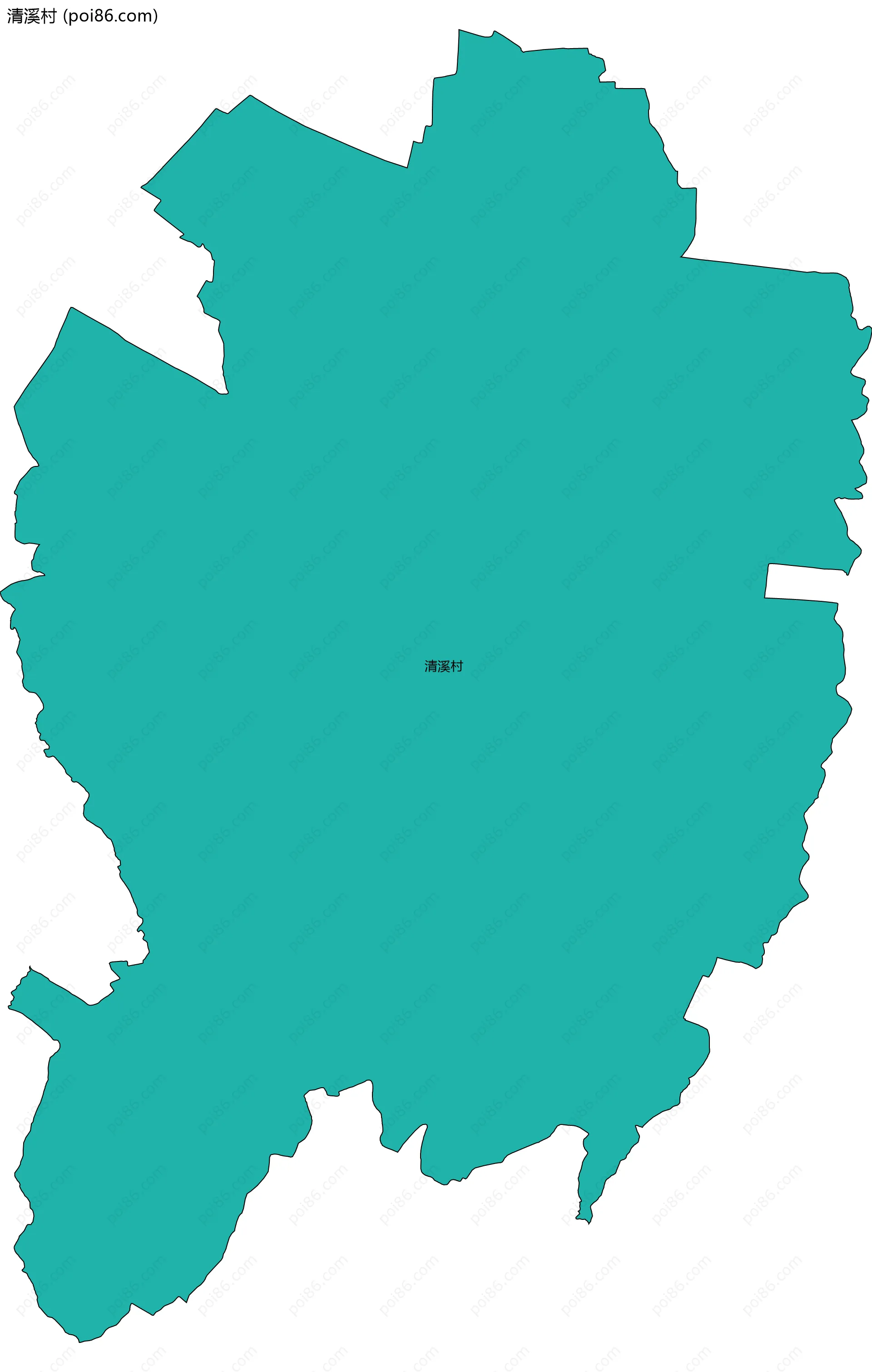 清溪村边界地图