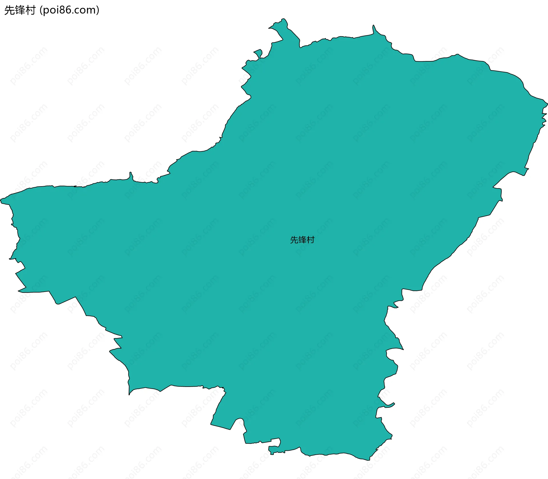先锋村边界地图