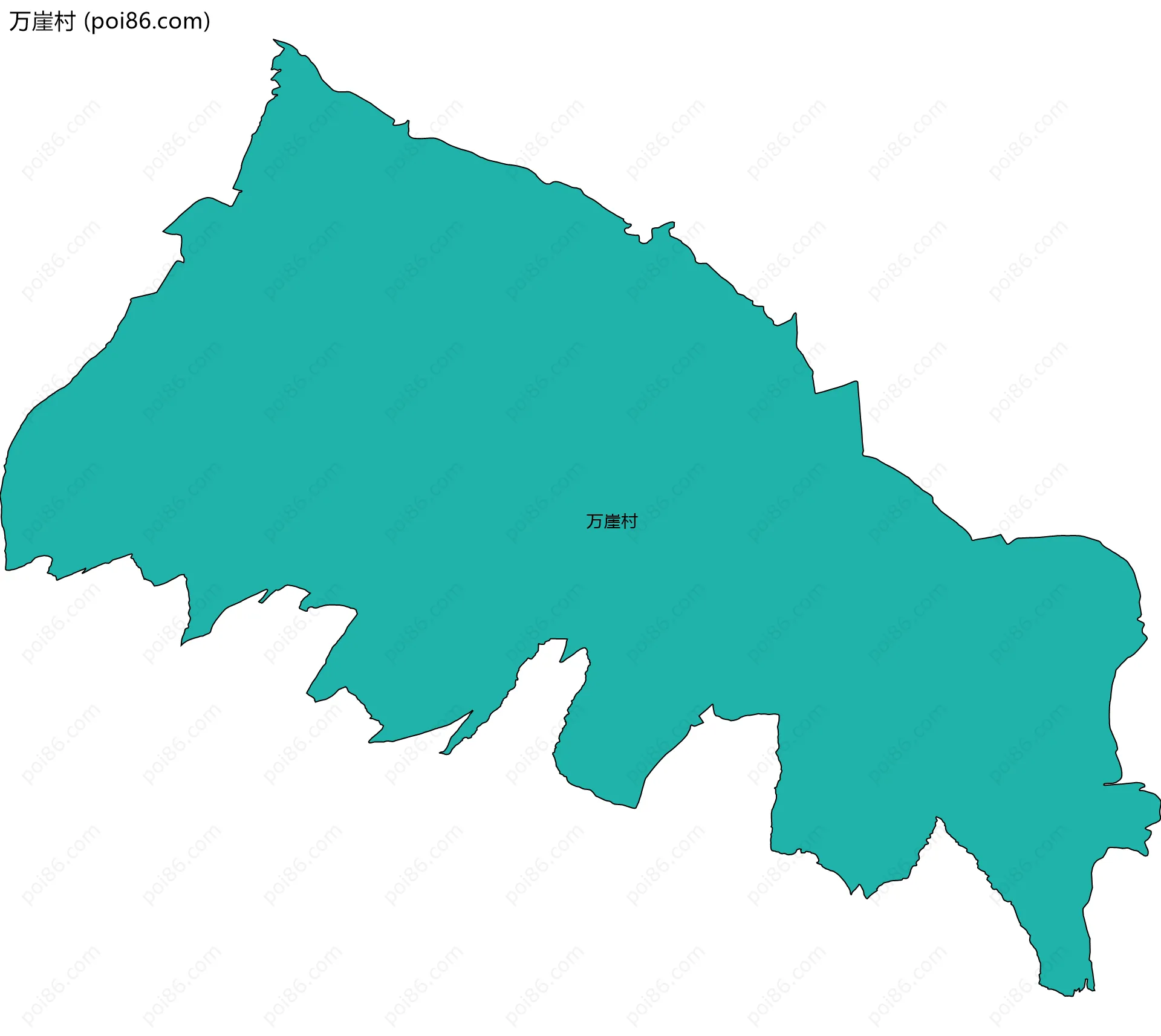 万崖村边界地图