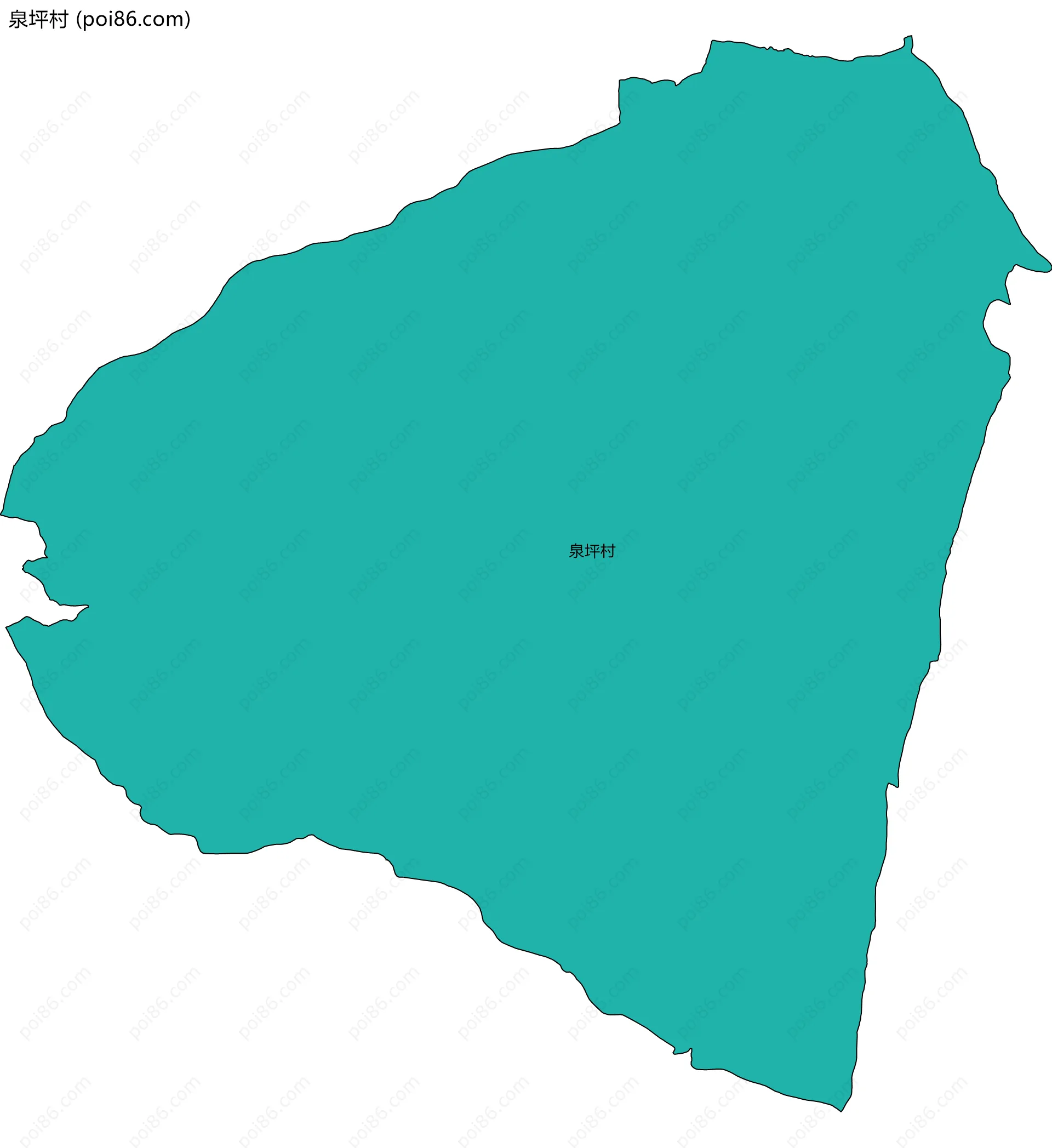 泉坪村边界地图