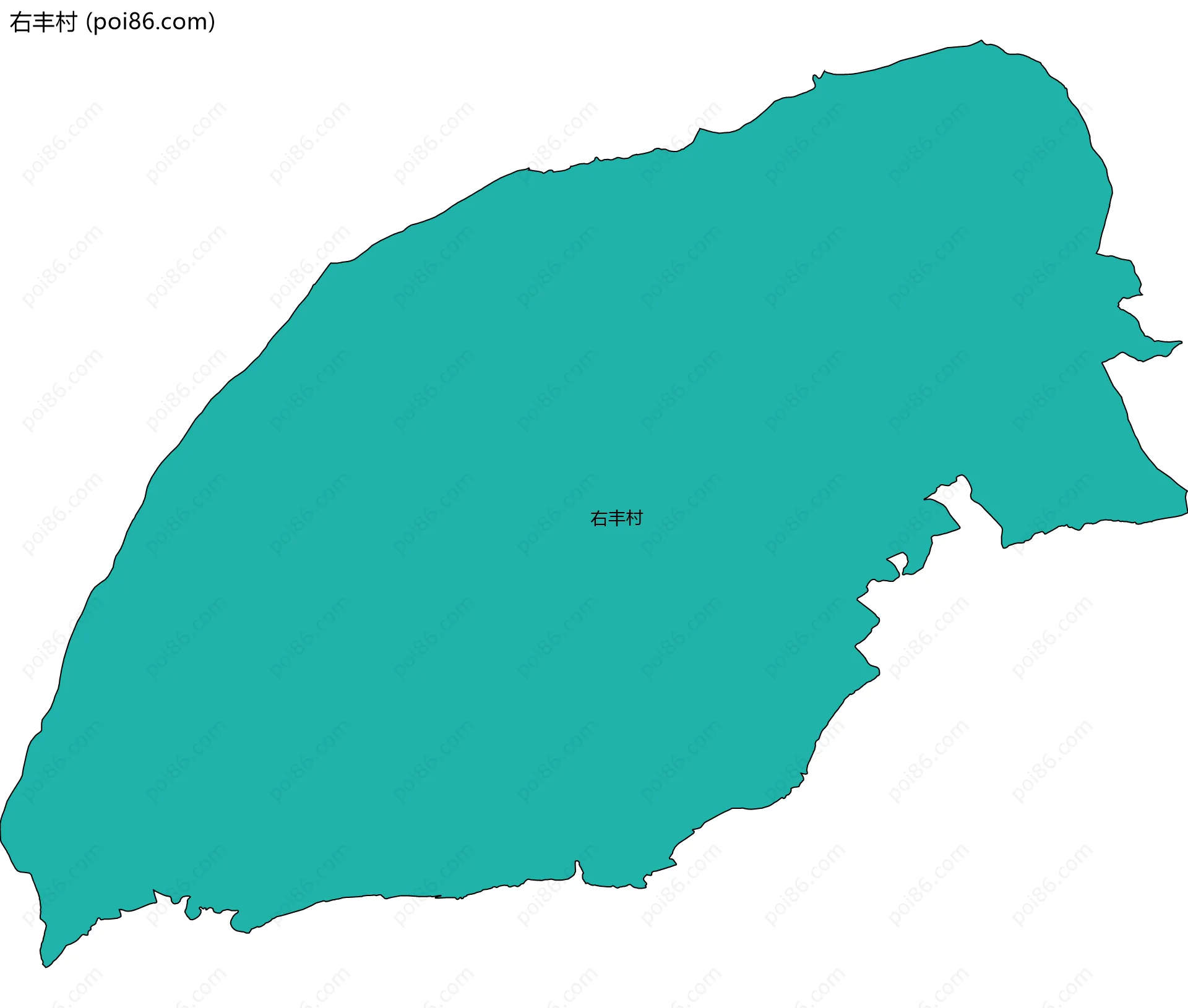 右丰村边界地图