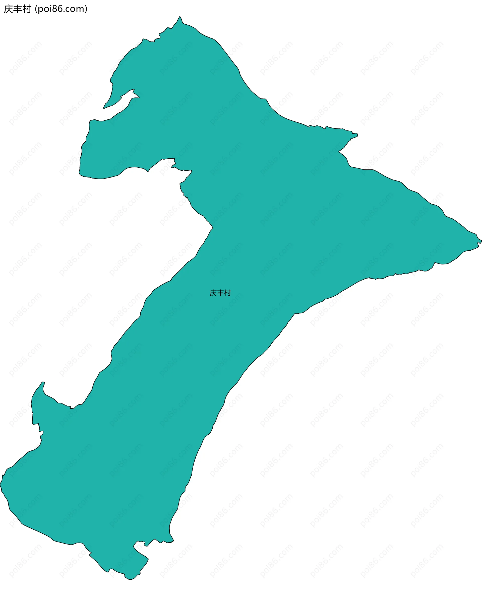 庆丰村边界地图