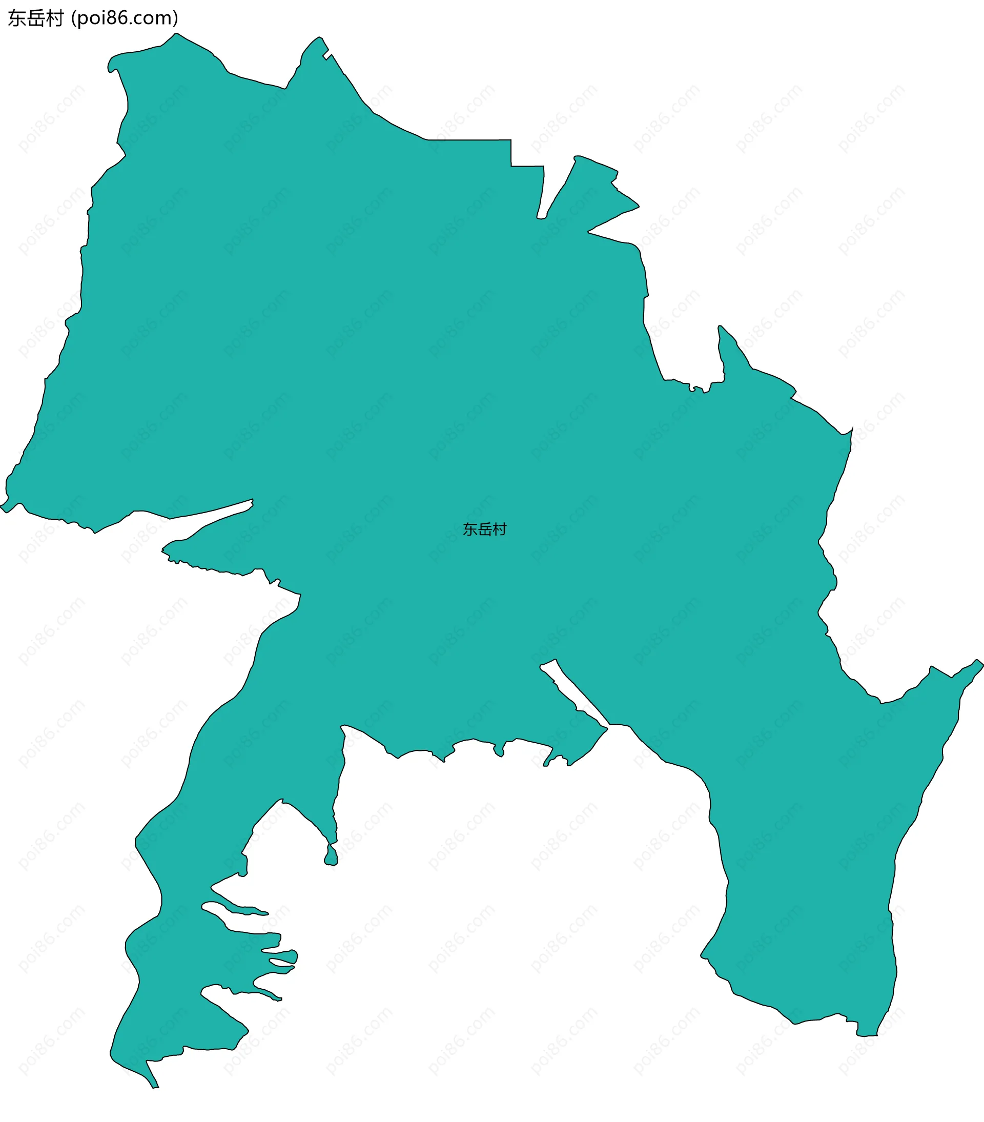 东岳村边界地图