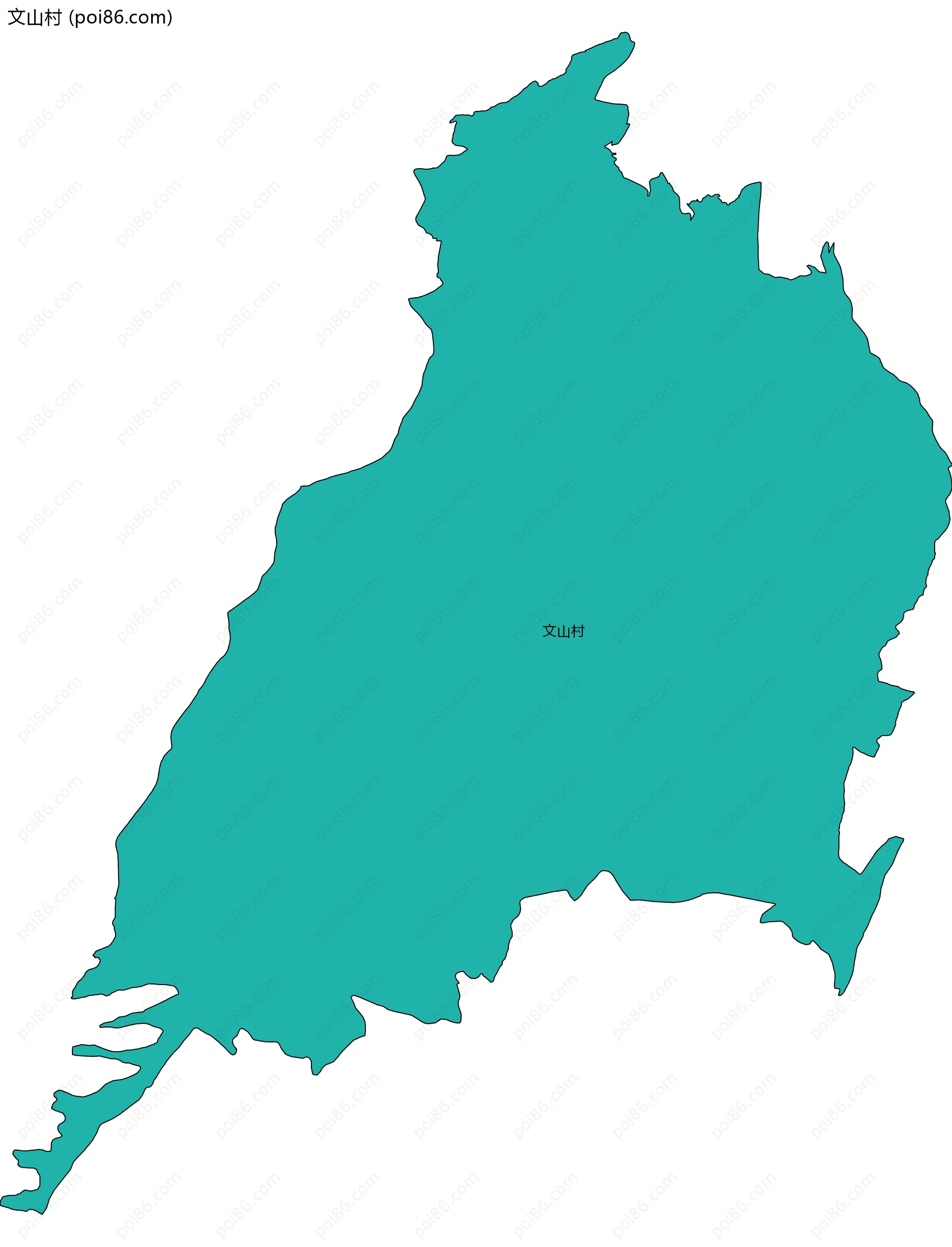 文山村边界地图