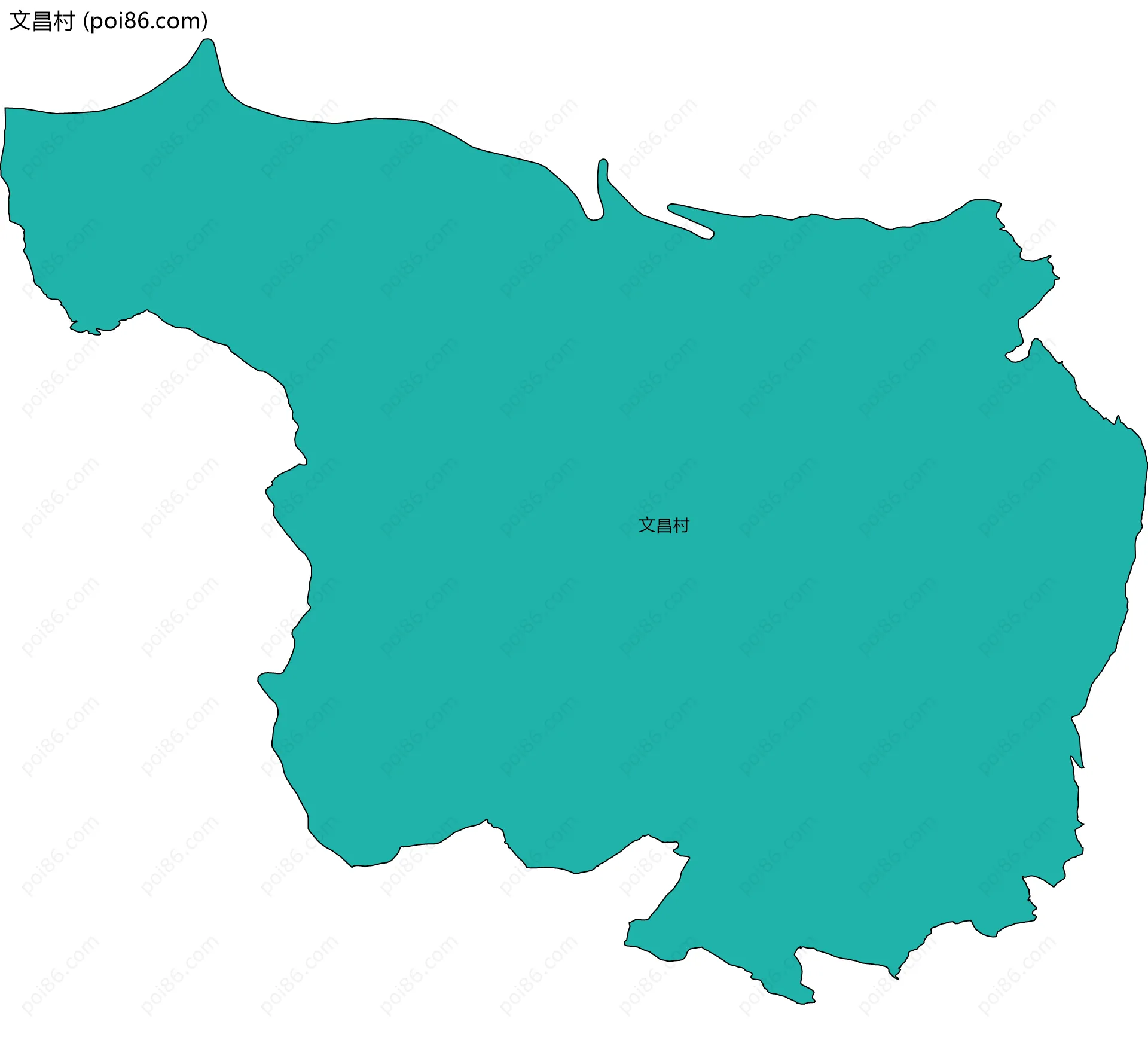 文昌村边界地图