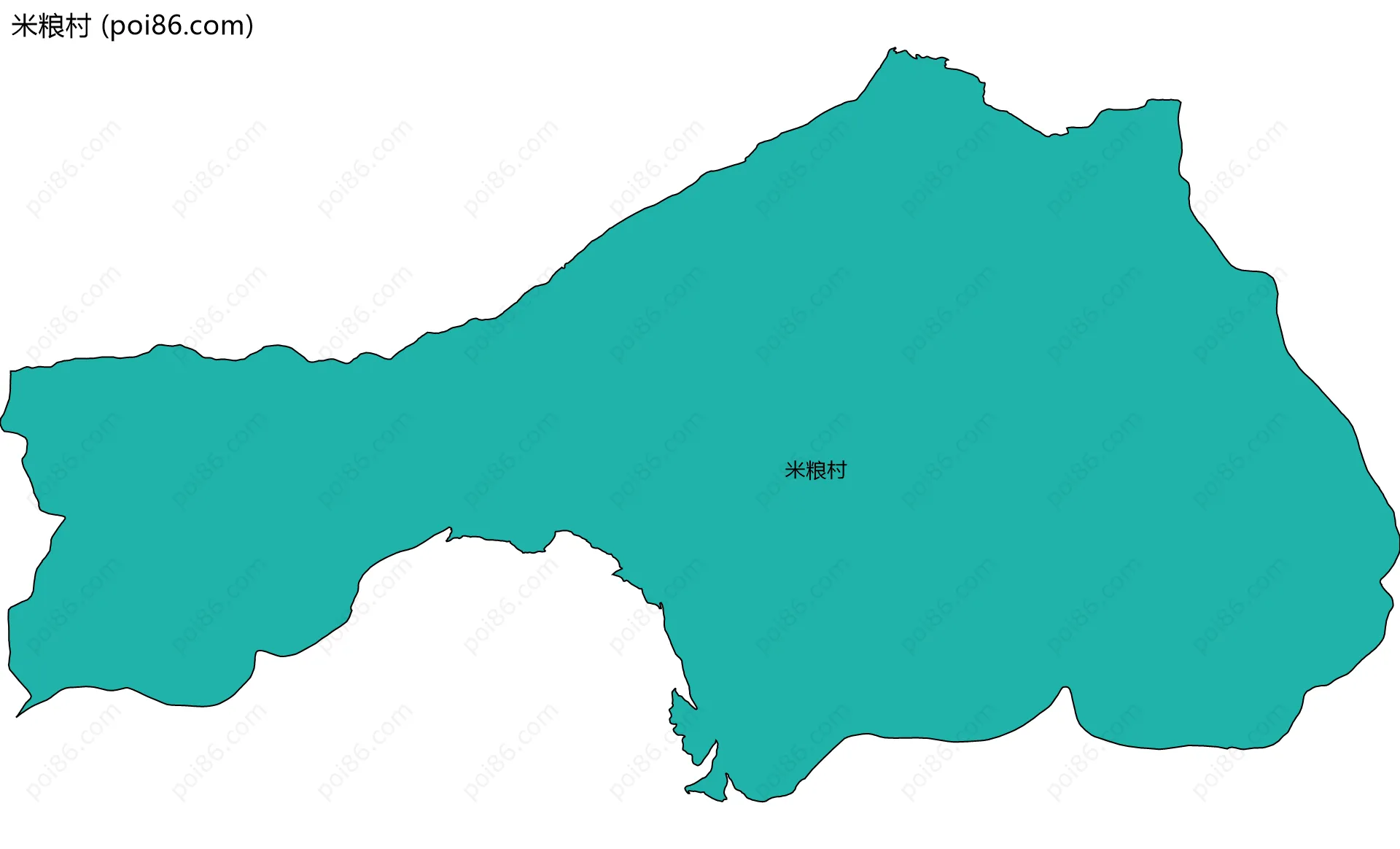 米粮村边界地图