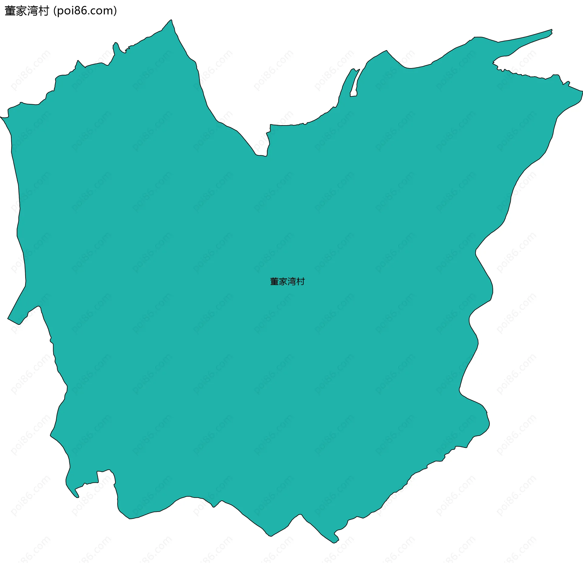 董家湾村边界地图