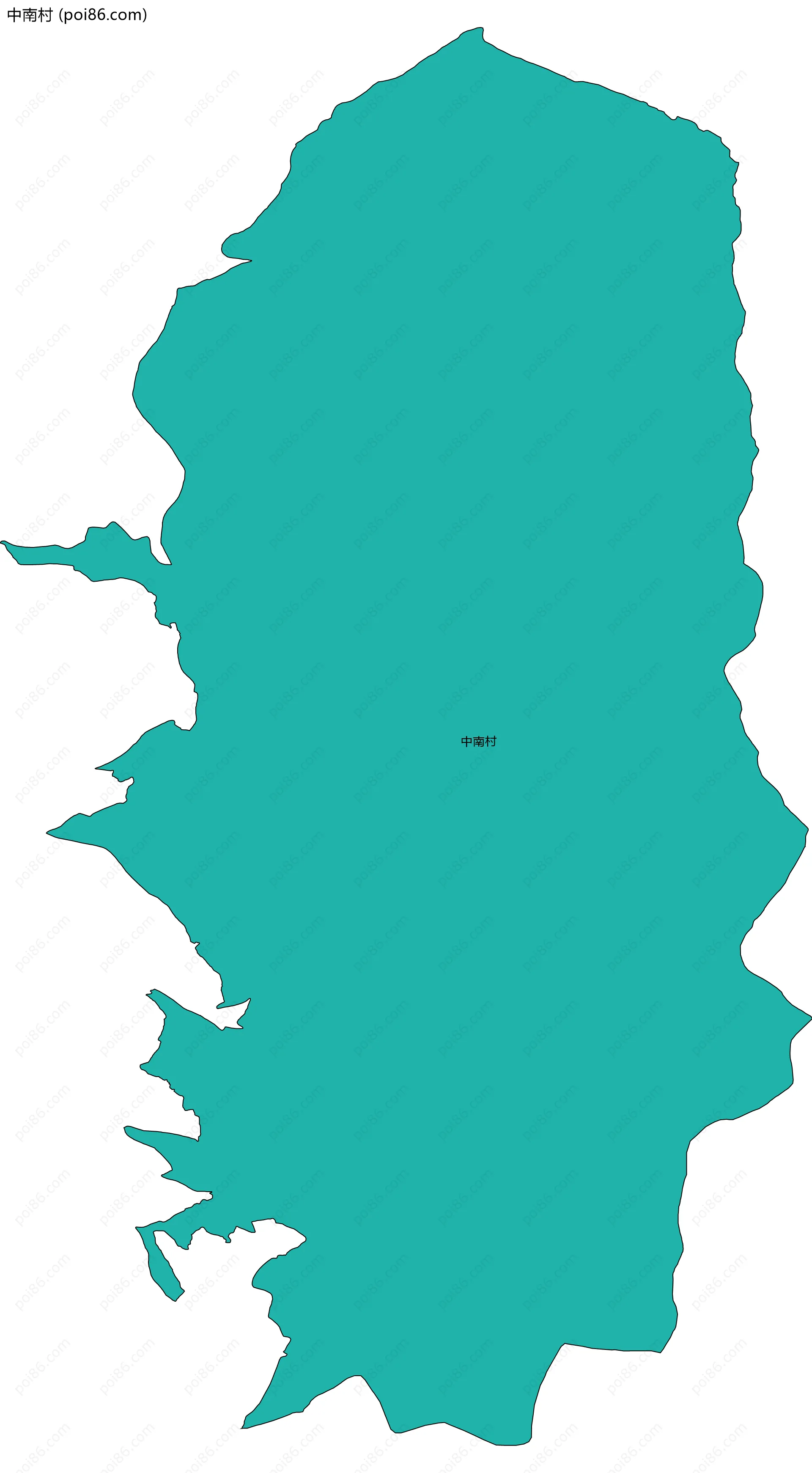 中南村边界地图