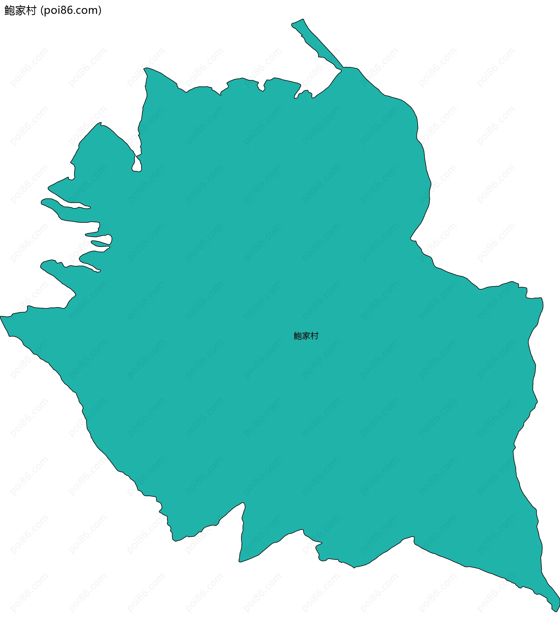 鲍家村边界地图