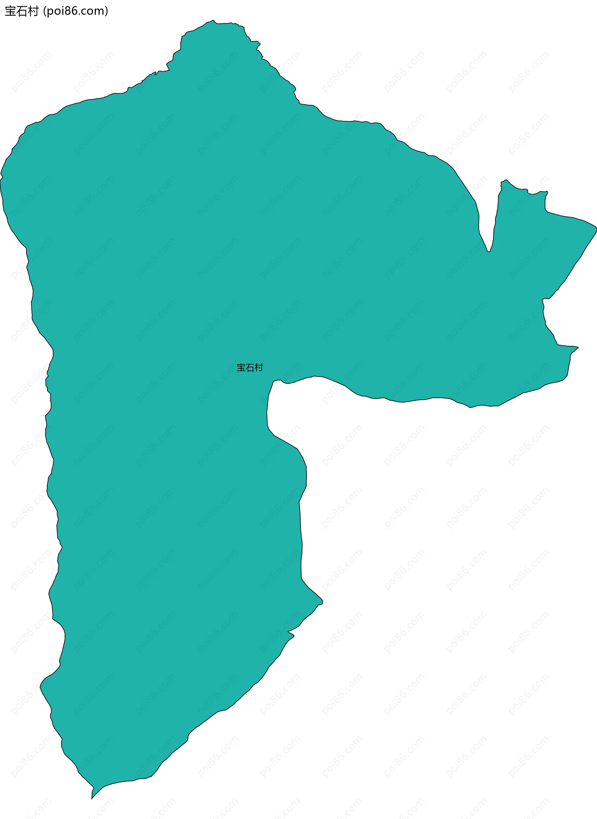 宝石村边界地图