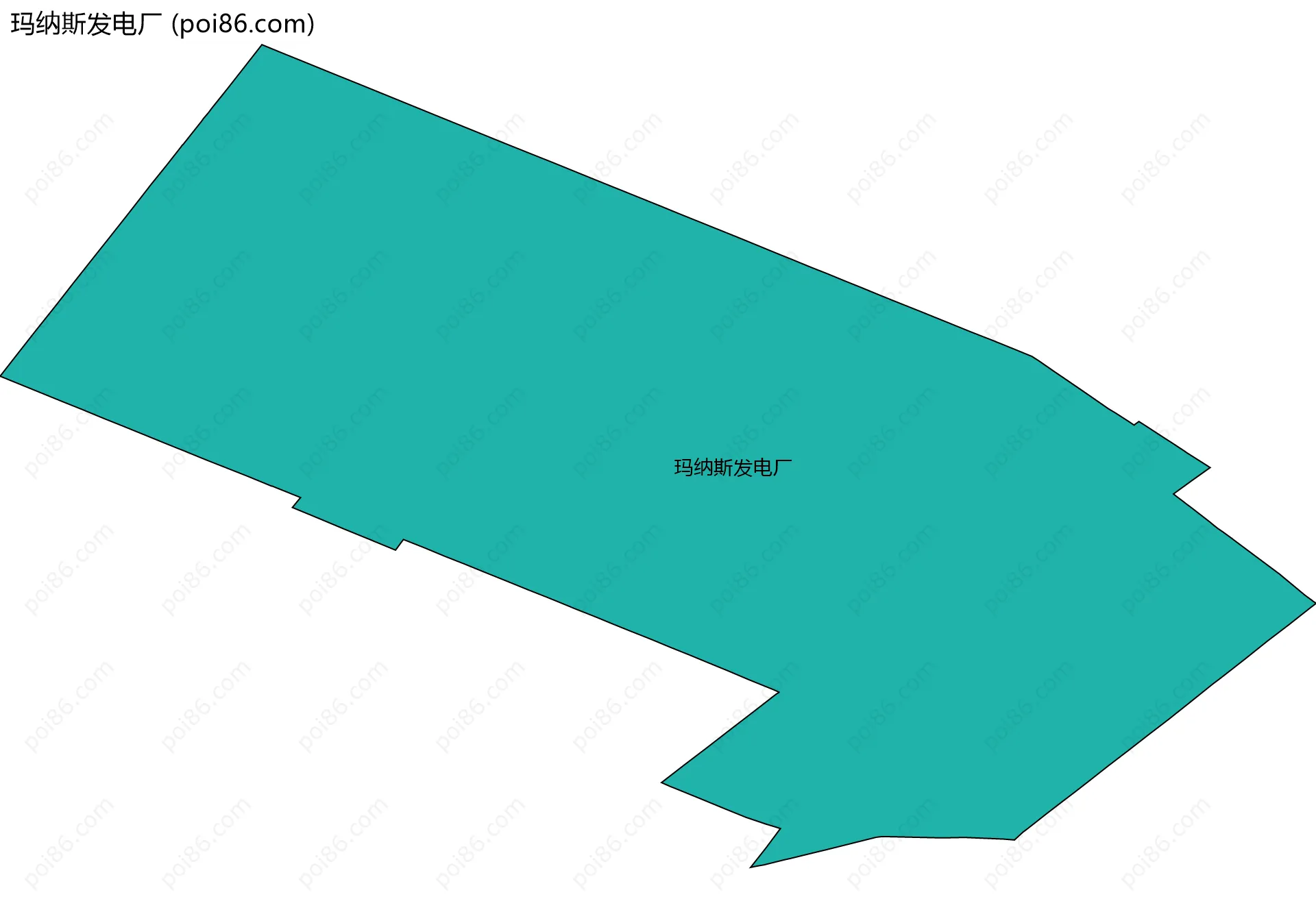 玛纳斯发电厂边界地图