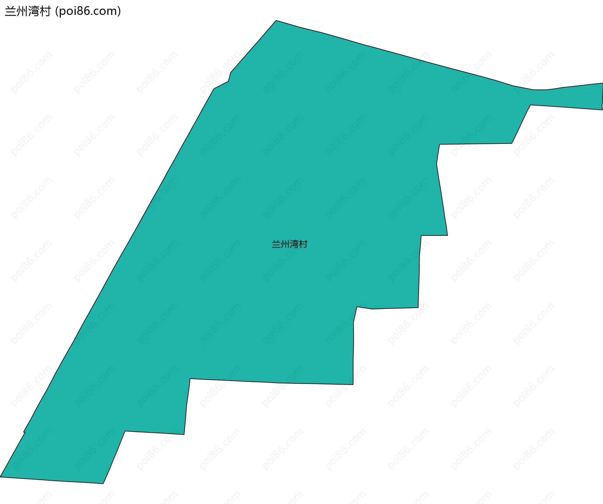 兰州湾村边界地图