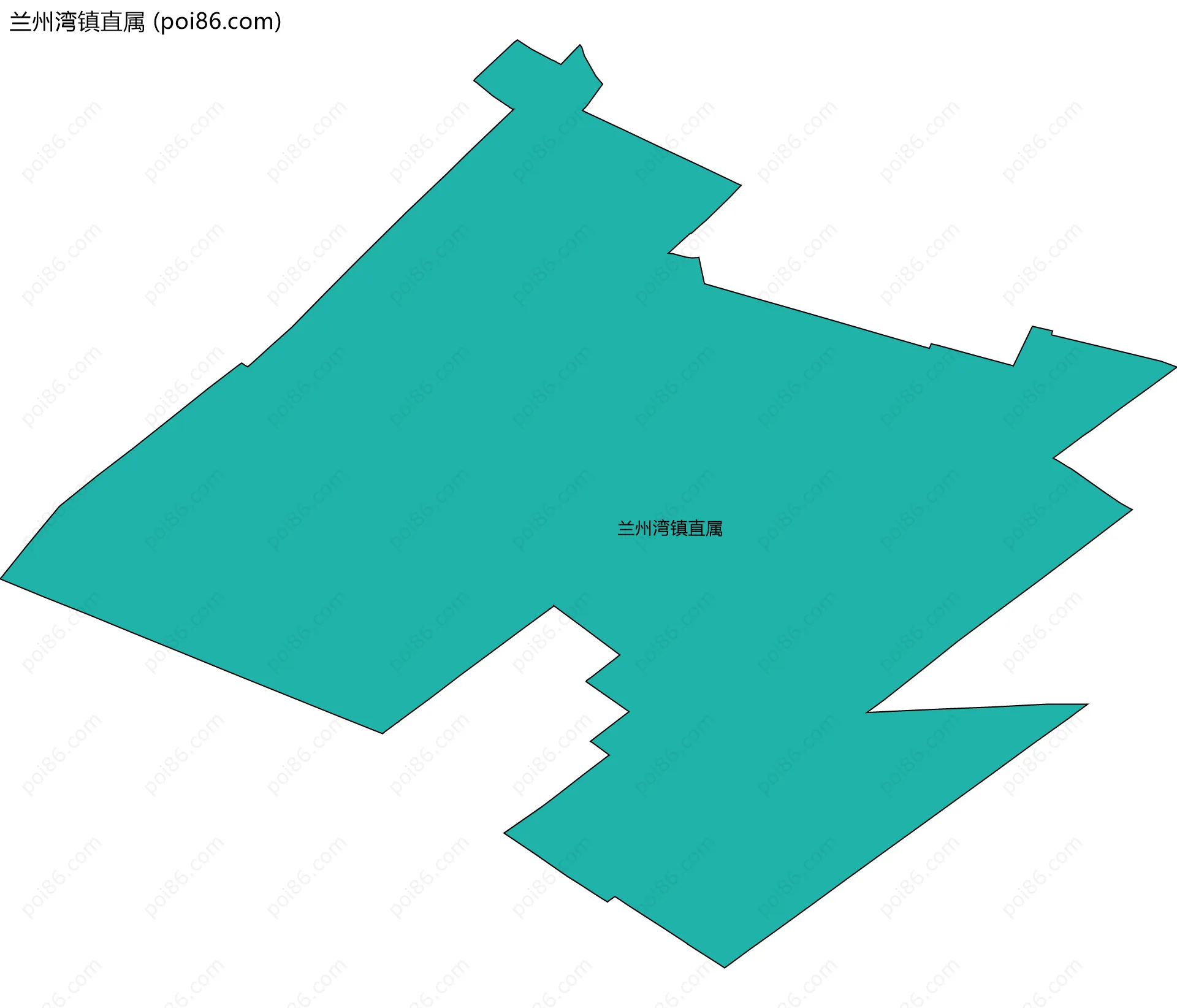 兰州湾镇直属边界地图