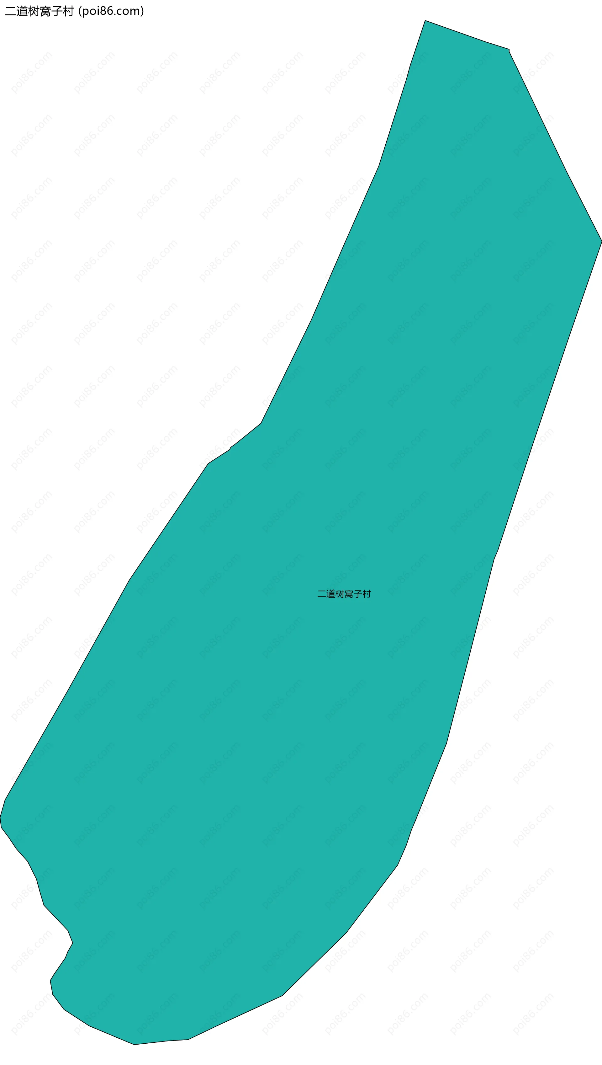 二道树窝子村边界地图