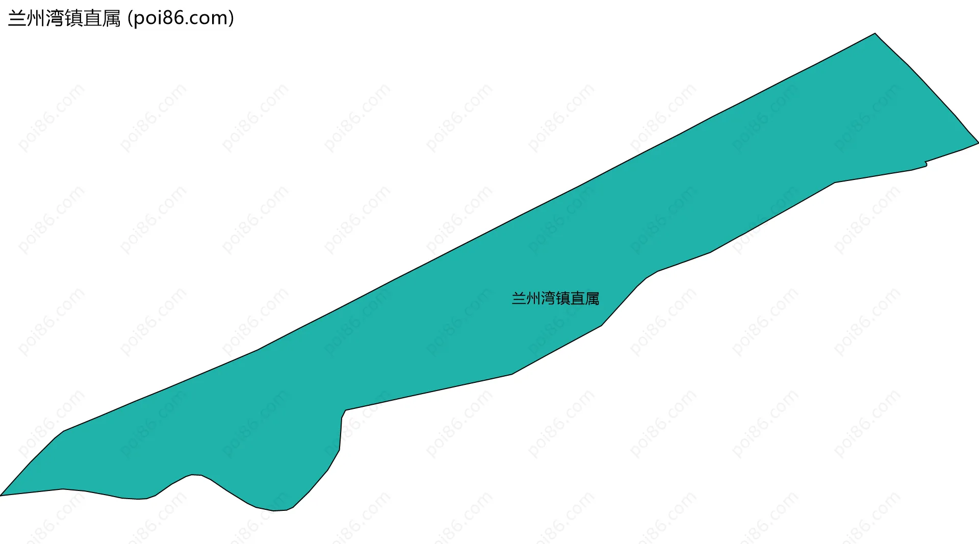 兰州湾镇直属边界地图