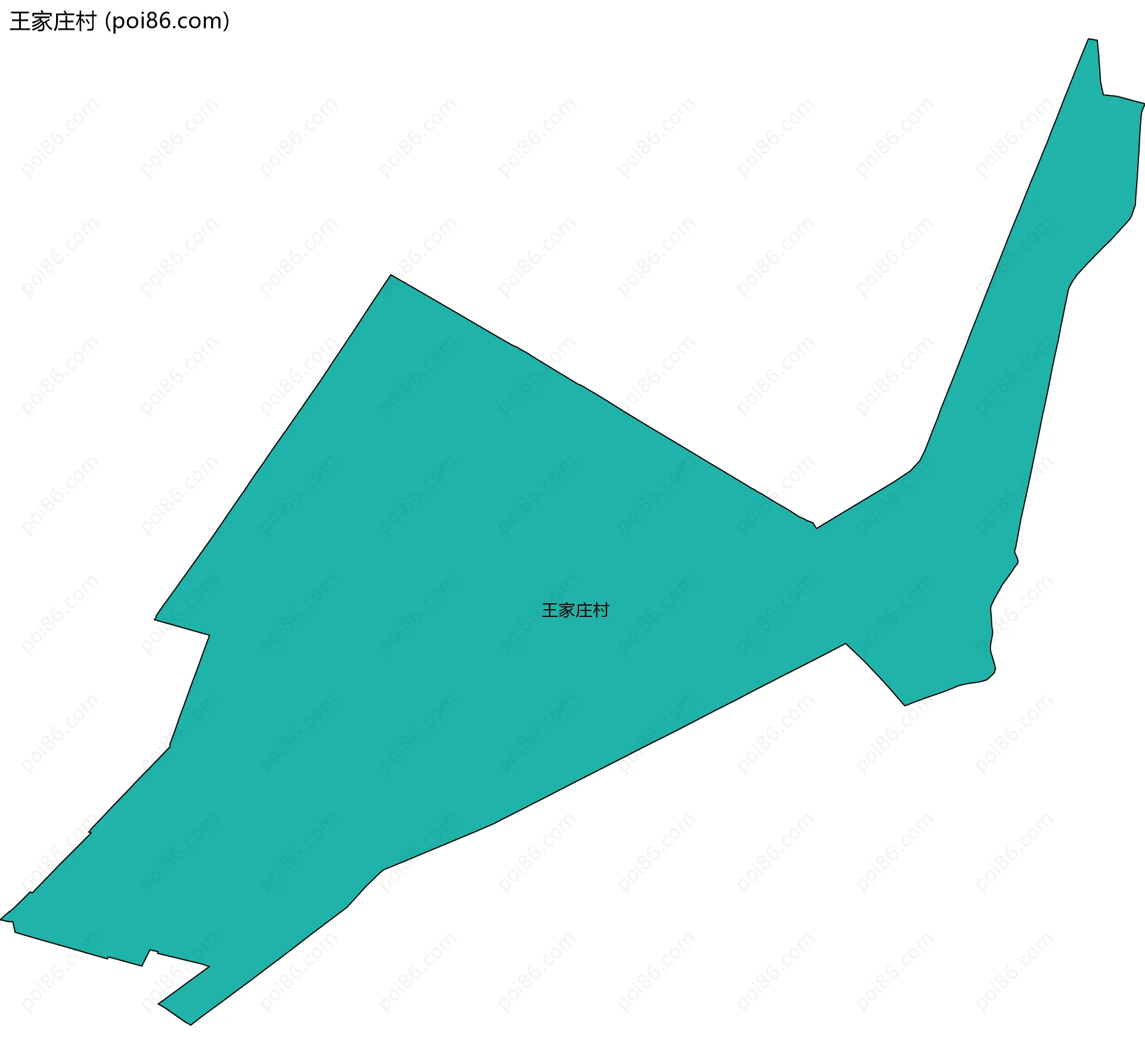 王家庄村边界地图