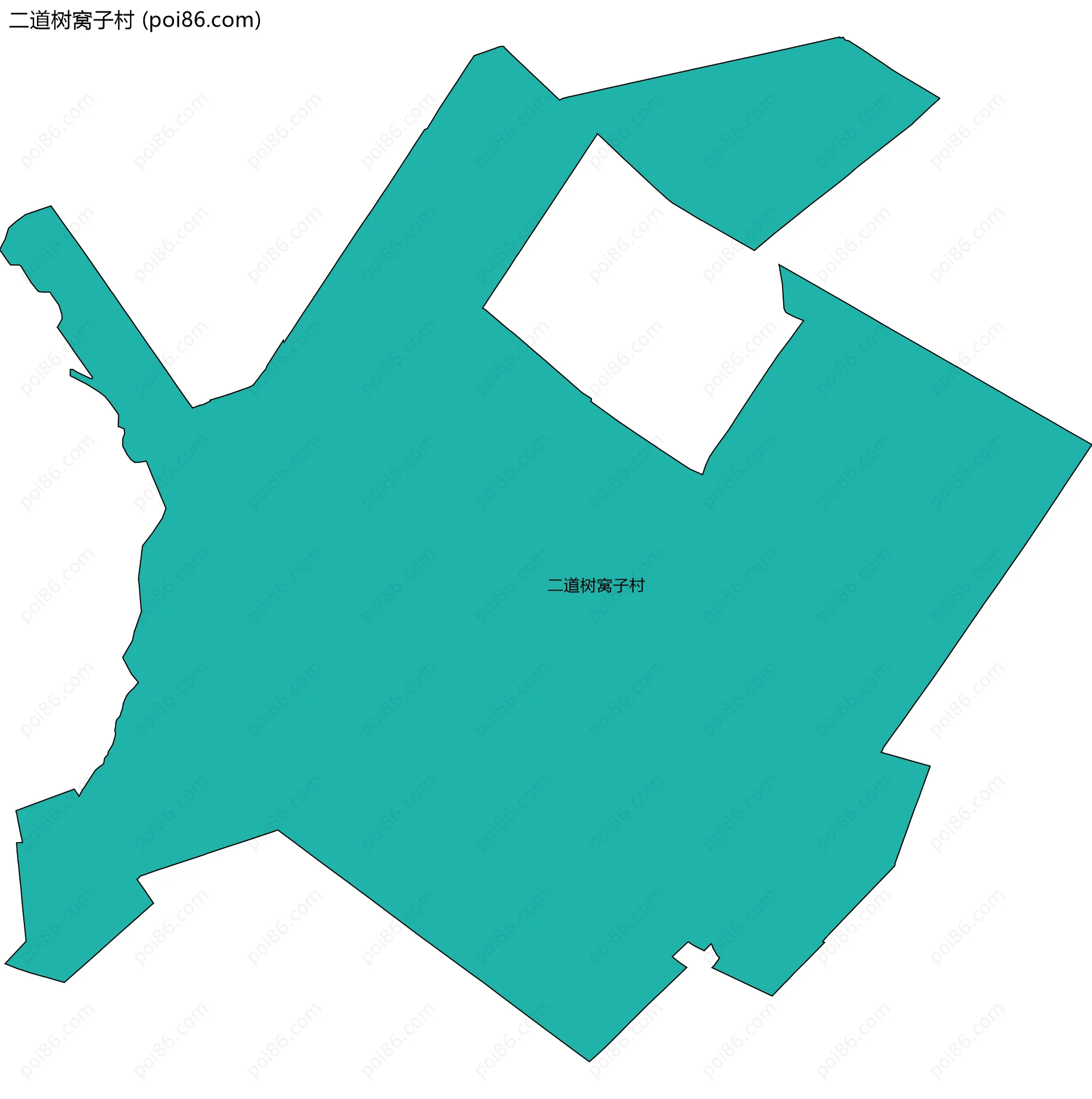 二道树窝子村边界地图