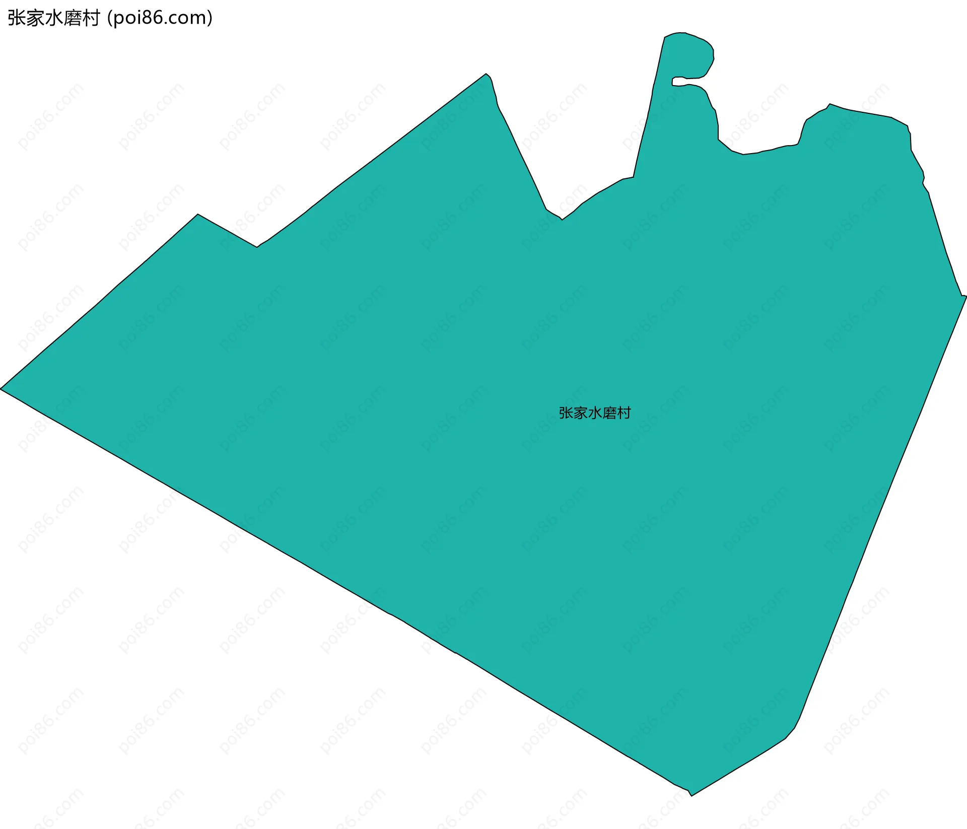 张家水磨村边界地图