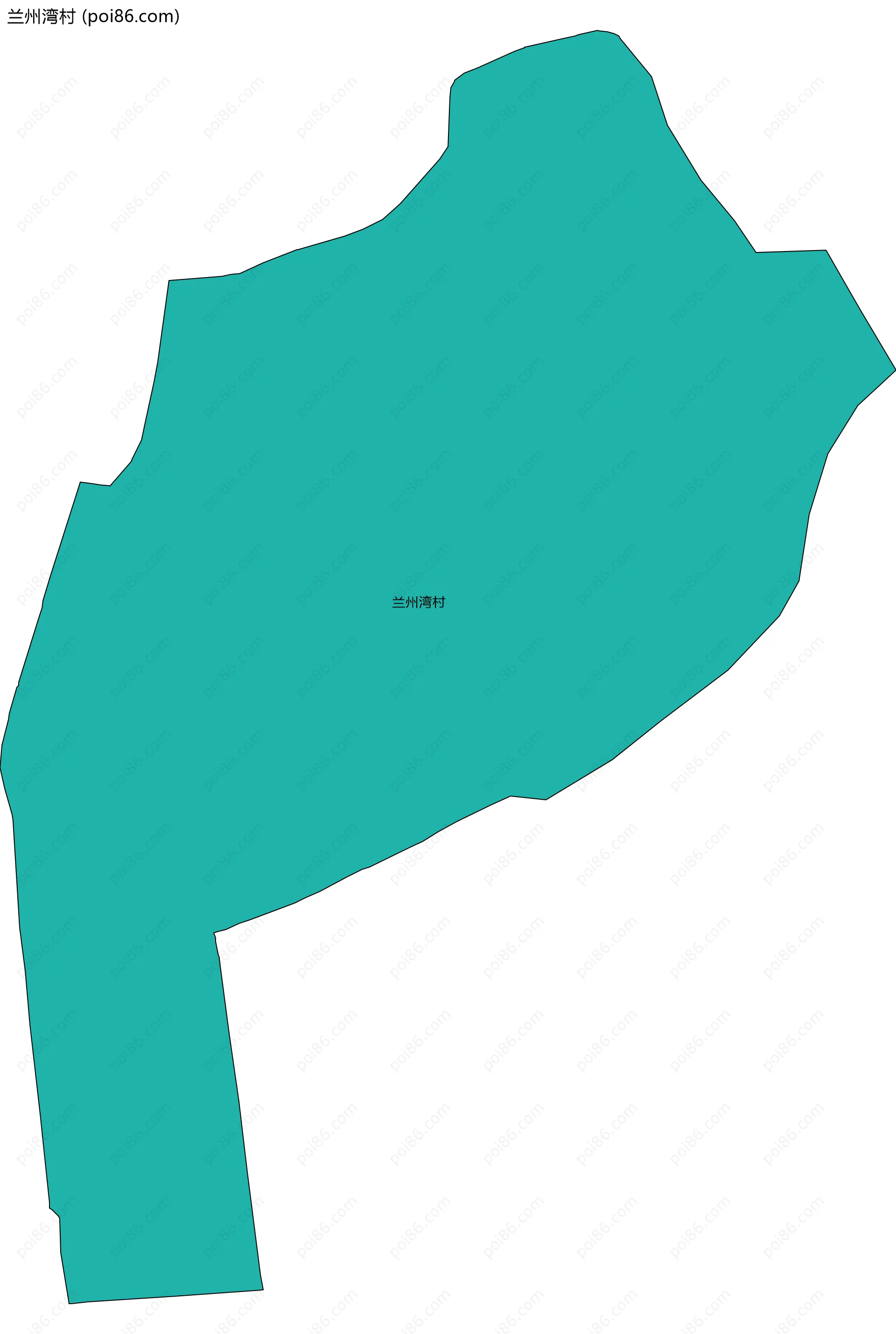 兰州湾村边界地图