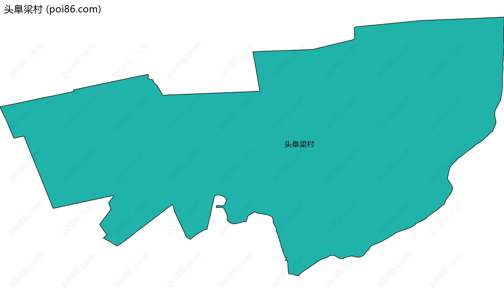 头阜梁村边界地图